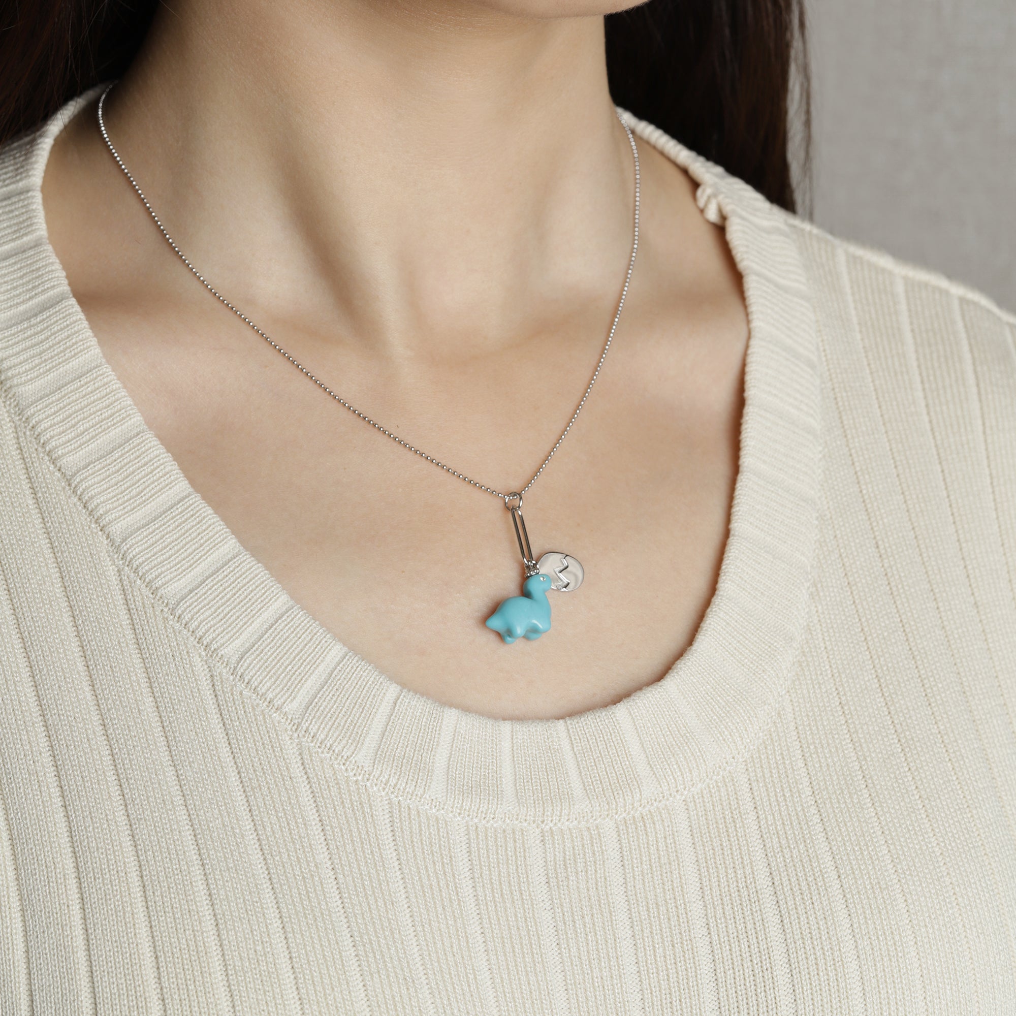 Brontosaurus Dinosaur Necklace for Women - Gold & Silver Jewelry Gift - Perfect for Birthdays, Anniversaries, and Everyday Wear