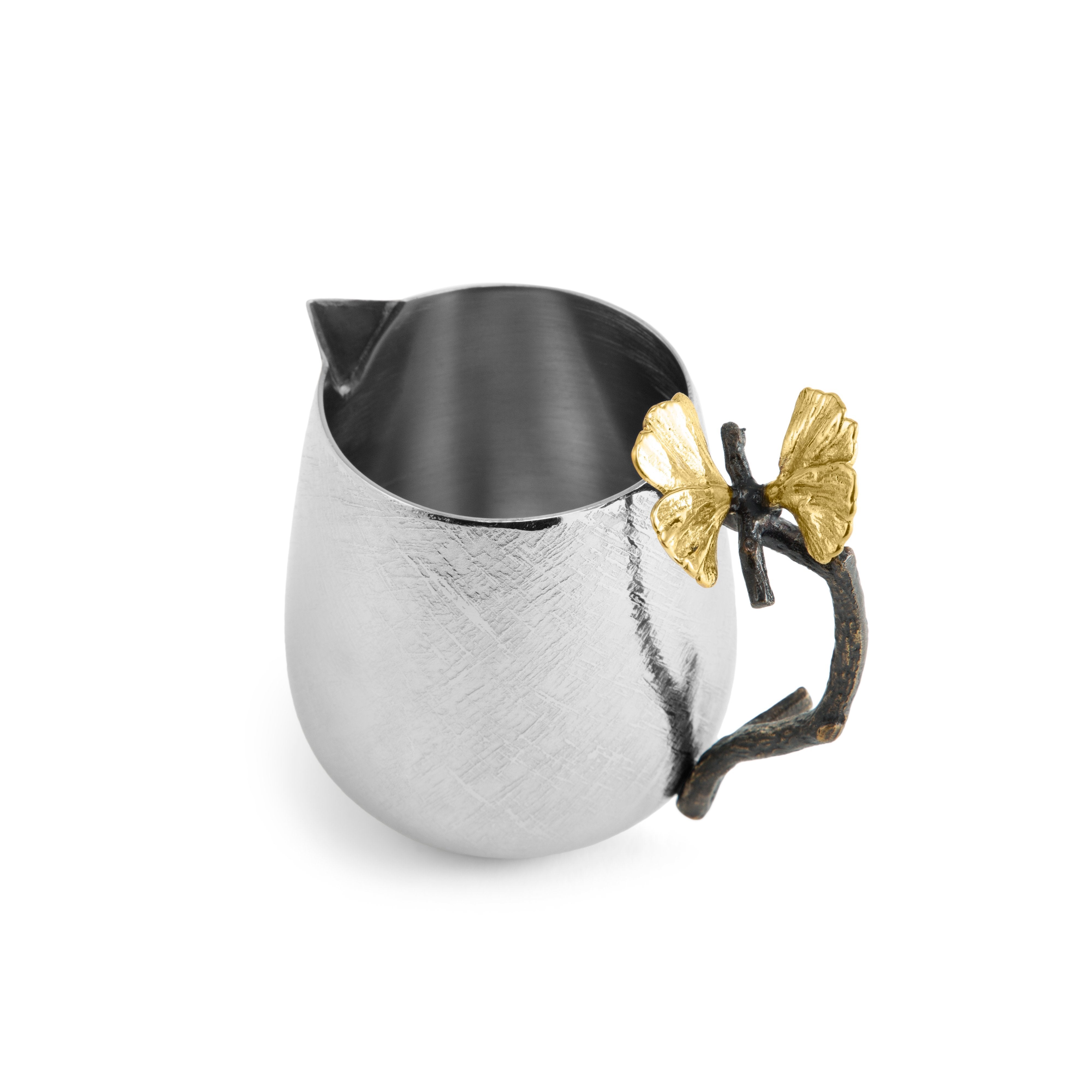Butterfly Ginkgo Milk Creamer - Elegant Coffee & Tea Accessory for Home, Office, and Cafe Use