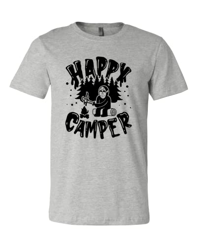 Happy Camper Halloween T-Shirt - Spooky Camping Tee with Creepy Design - Perfect for Halloween Parties & Outdoor Adventures