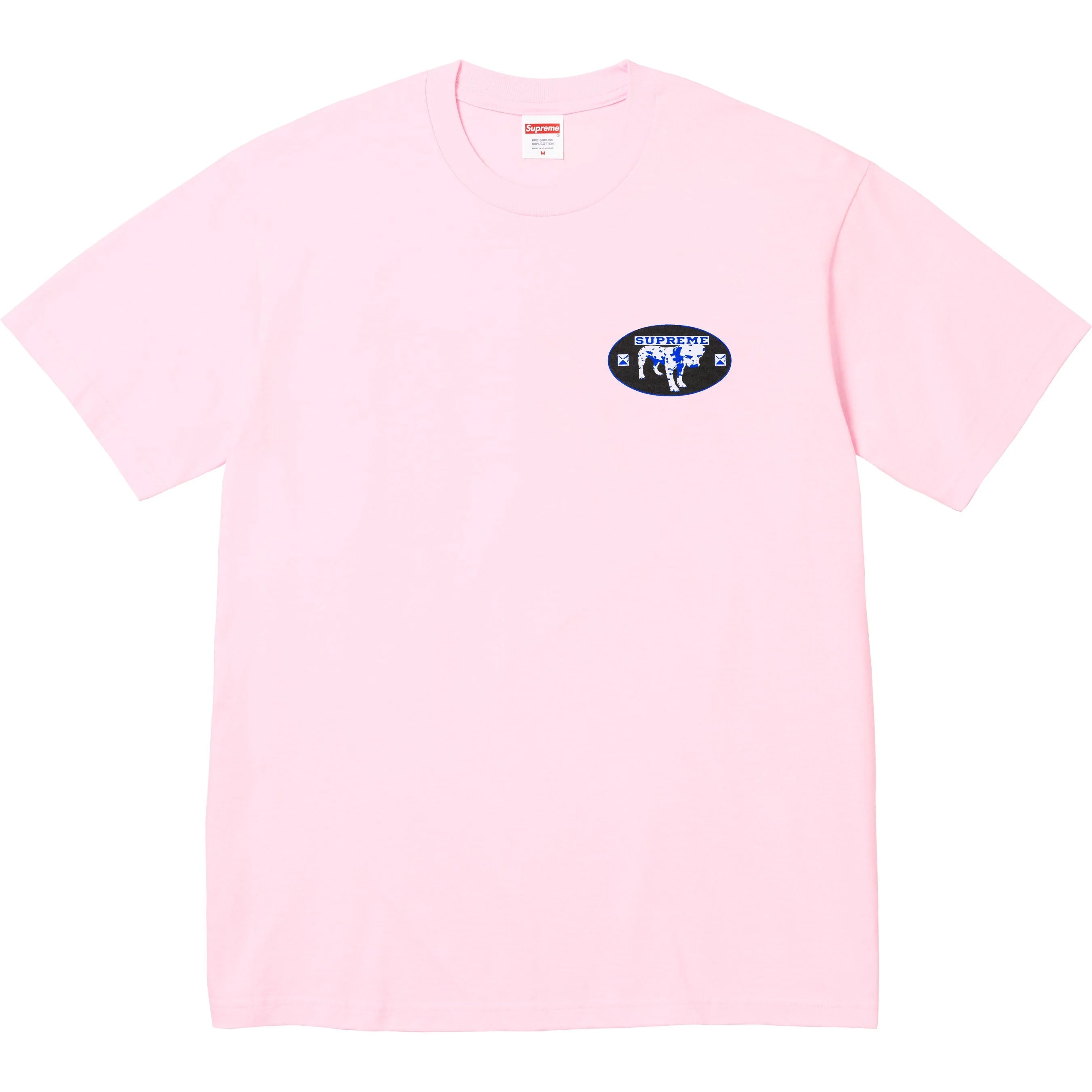 Supreme Dalmatian Graphic T-Shirt for Men & Women - Light Pink Cotton Tee - Casual Streetwear for Everyday Wear & Outfits