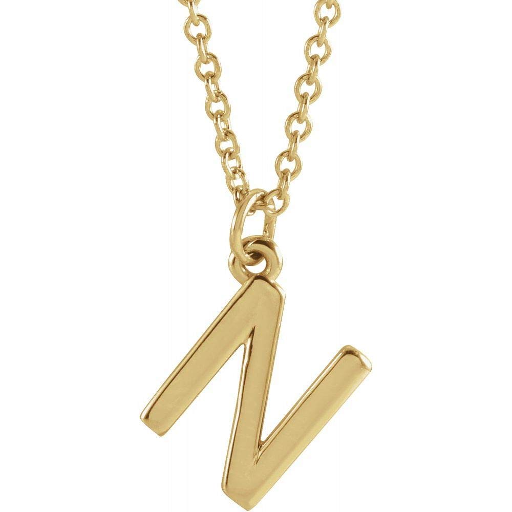 Alphabet Initial Letter Dangle Charm Pendant Necklace - 16 Inch Gold/Silver Personalized Name Necklace for Women - Perfect Gift for Birthday, Anniversary & Everyday Wear