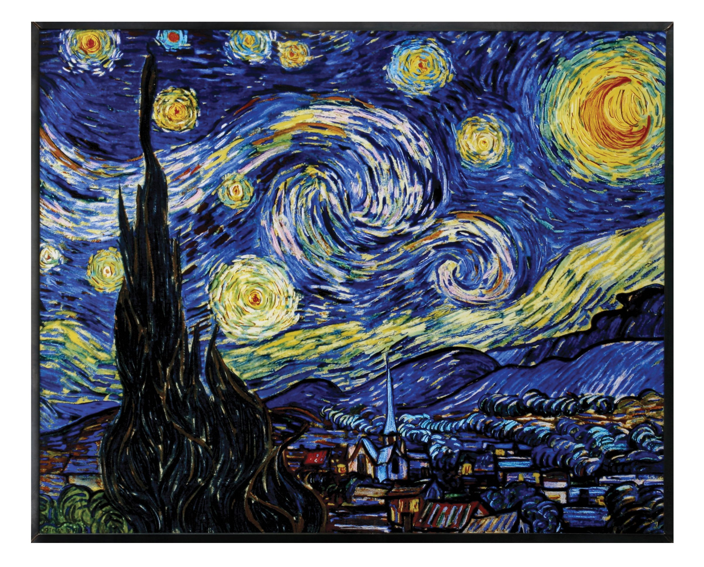 YTC Van Gogh Starry Night Painting - High Quality Art Reproduction for Home Decor, Office Wall Art & Gift Ideas | Perfect for Living Room, Bedroom & Art Lovers