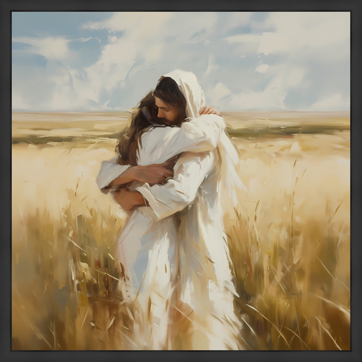 Arms of Mercy Large Wall Art - Elegant Canvas Painting for Living Room, Bedroom & Office Decor - Perfect for Home & Commercial Spaces