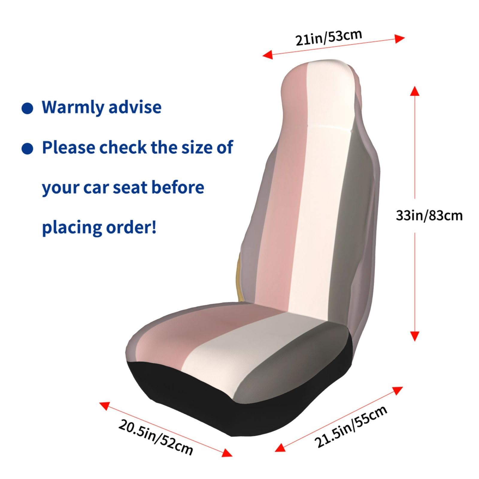 ZYVIA Double Protection High-Elasticity Polyester Car Seat Covers Set of 2 - Universal Fit for Cars, SUVs, Trucks & Vans | Warm Rustic Colors | Durable & Comfortable for Daily Commute, Road Trips & Family Travel