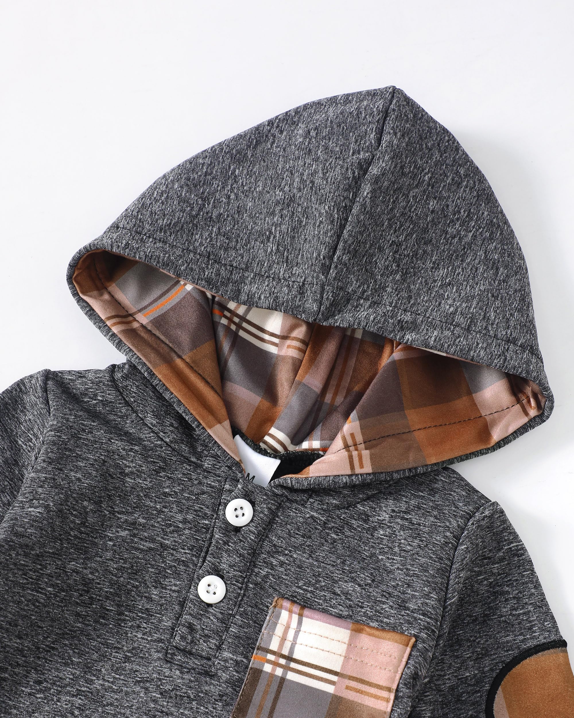 Premium Newborn Baby Boy Clothes - Soft Cotton Hoodie Romper Outfits for 0-18 Months | Fall Winter Infant Wear | Perfect for Family Photos, Playdates & Cozy Home Days