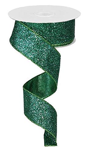 Glitter Metallic Wired Edge Ribbon 1.5