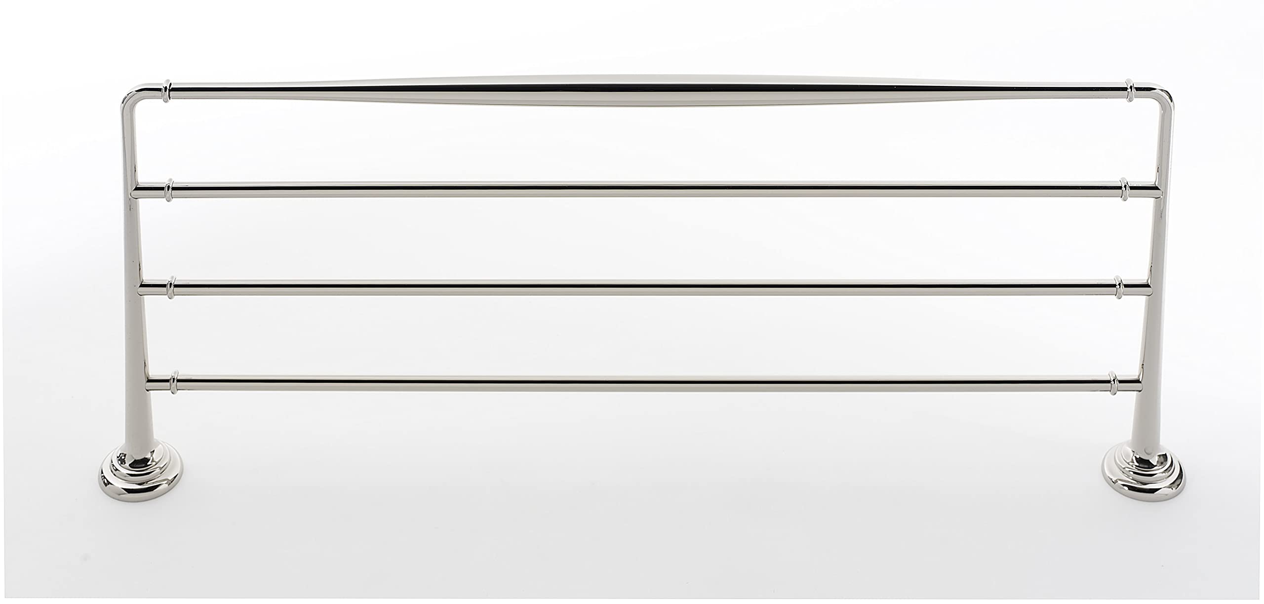 Polished Brass Wall Mounted Towel Rack - Bathroom & Kitchen Organizer for Hand Towels, Dish Towels & Washcloths | Rust-Resistant & Space-Saving Design
