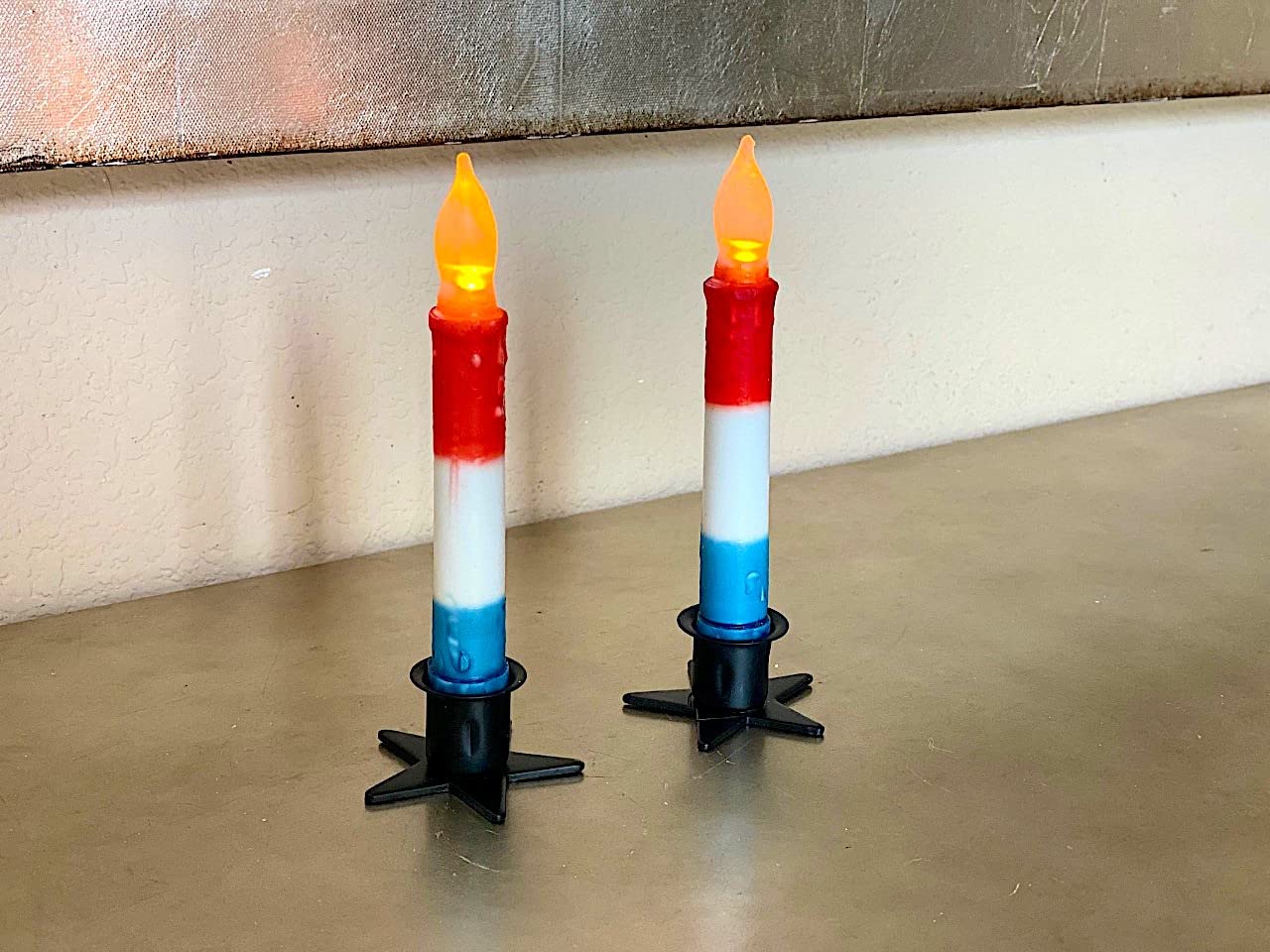 Flickering LED Taper Candles - Battery Operated with 6HR Timer, 6.25