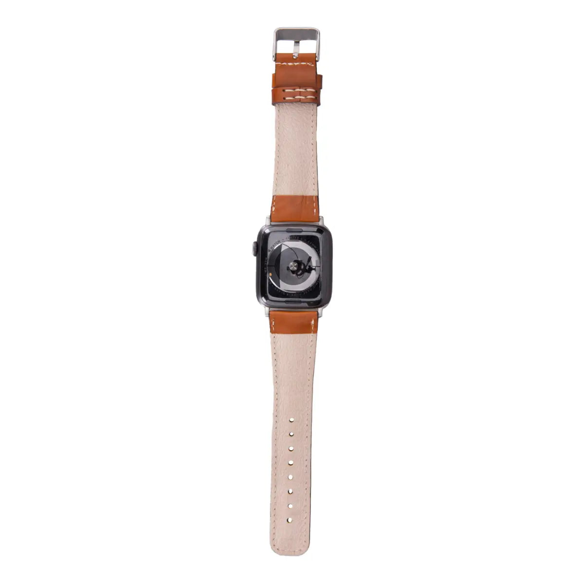 Premium Burnished Tan Leather Apple Watch Band - Classic & Stylish Replacement Strap for Apple Watch Series 1-9 - Perfect for Business, Casual & Everyday Wear