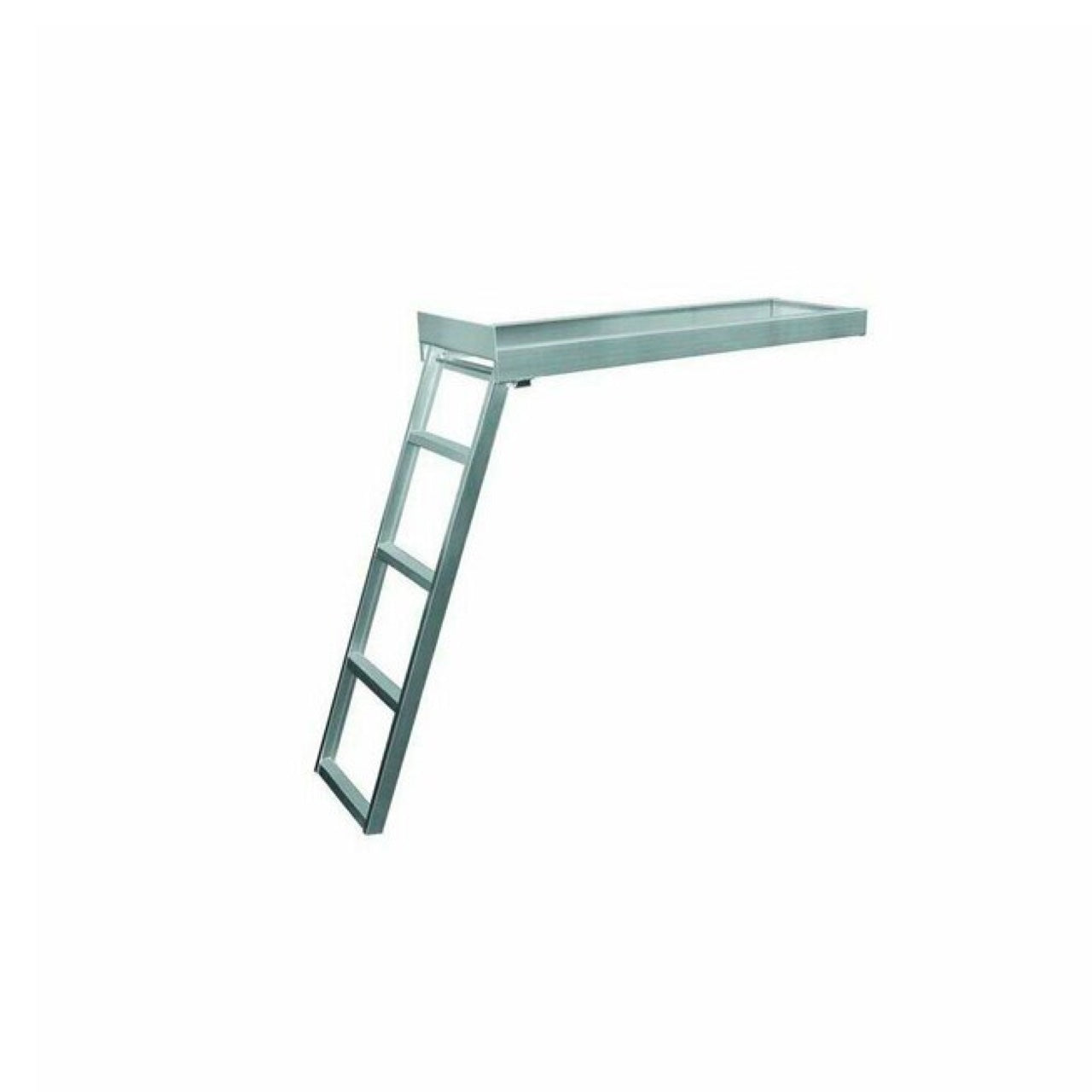 JIF Marine CSD1 Under Deck Pontoon Boat Ladder - Heavy Duty Aluminum Boarding Ladder for Boats, Docks & Watercraft | Perfect for Swimming, Fishing & Water Sports