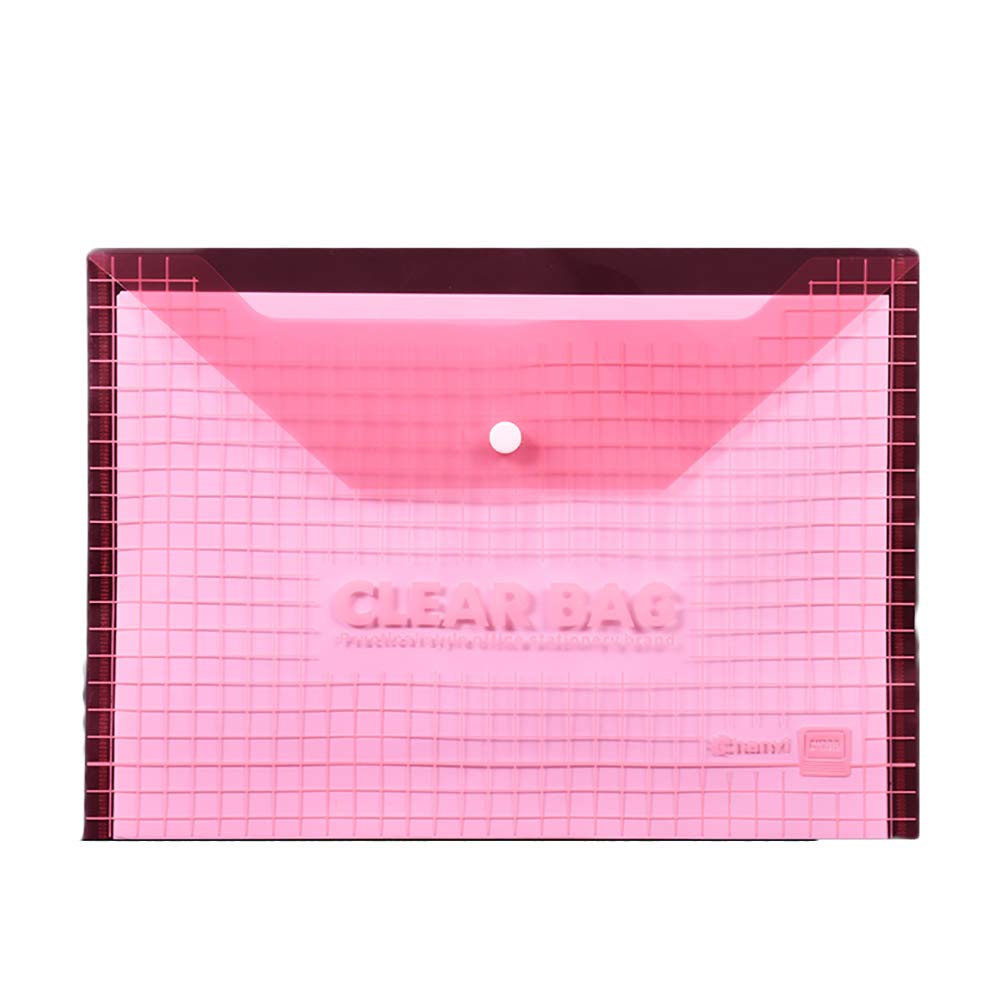 Clear Plastic File Folders 20 Pack - Letter Size Snap Button Document Envelopes for School, Home & Office Organization | US Letter Size File Sleeves for Paperwork, Receipts & Important Documents