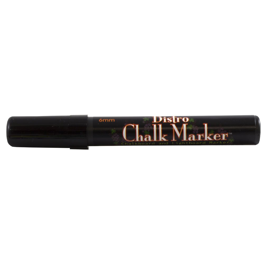 Dustless Erasable Chalk Markers - Broad Tip Liquid Chalk Pen - Black - Non-Toxic & Vibrant - Perfect for Chalkboards, Signs, Windows & DIY Crafts