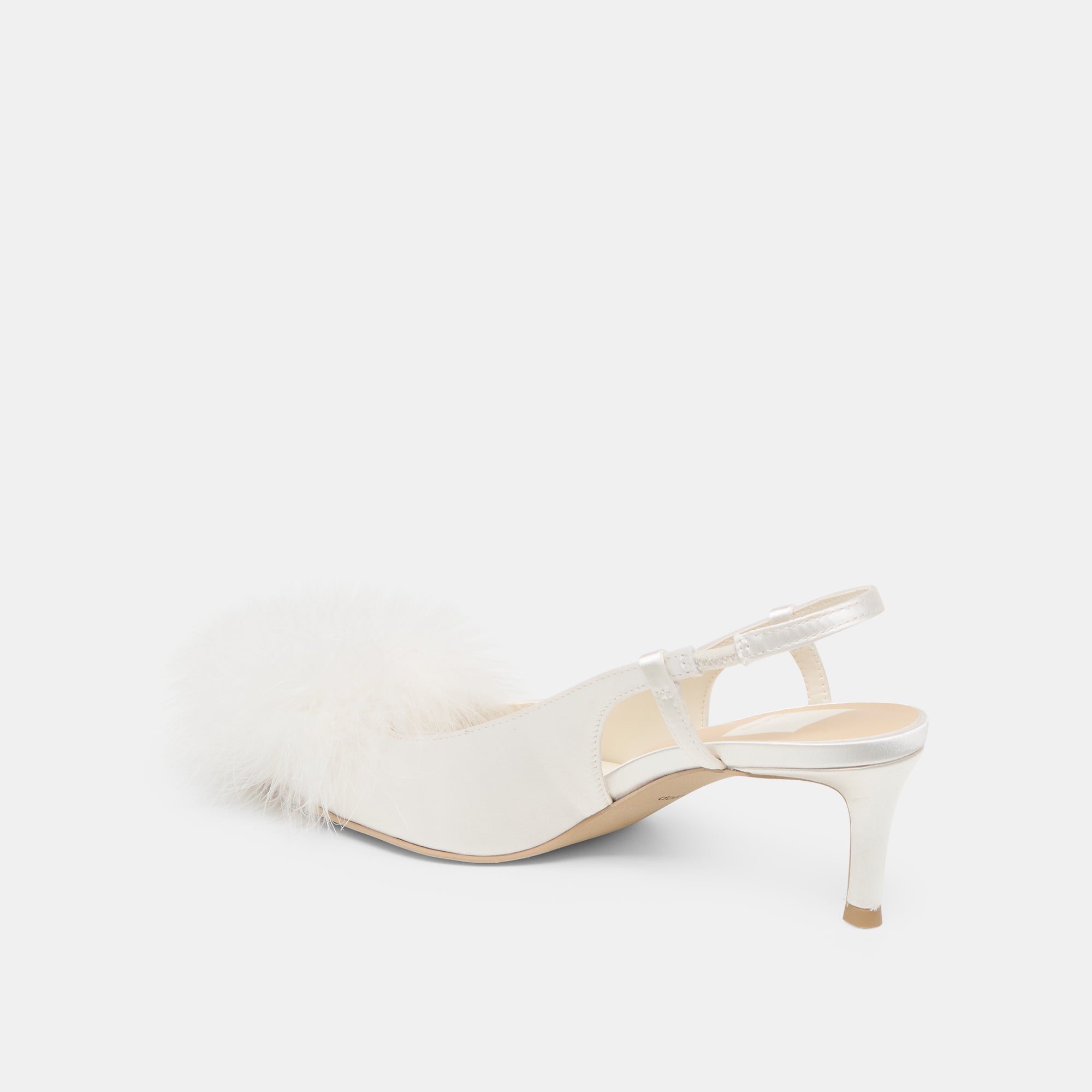 KAMY Women's High Heels - True White Satin Stiletto Pumps for Weddings, Parties & Special Occasions