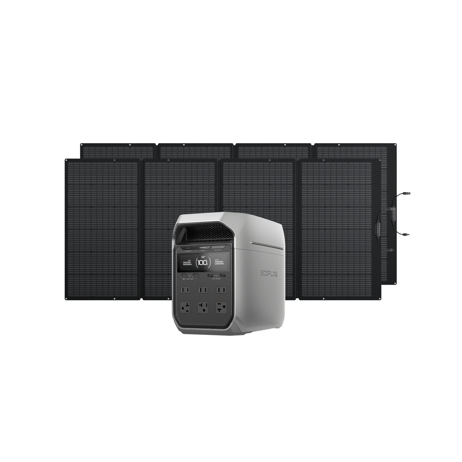 EcoFlow DELTA 3 Series 3600W Portable Power Station with 400W Solar Panel - Solar Generator for Home Backup, Camping, RV & Outdoor Adventures