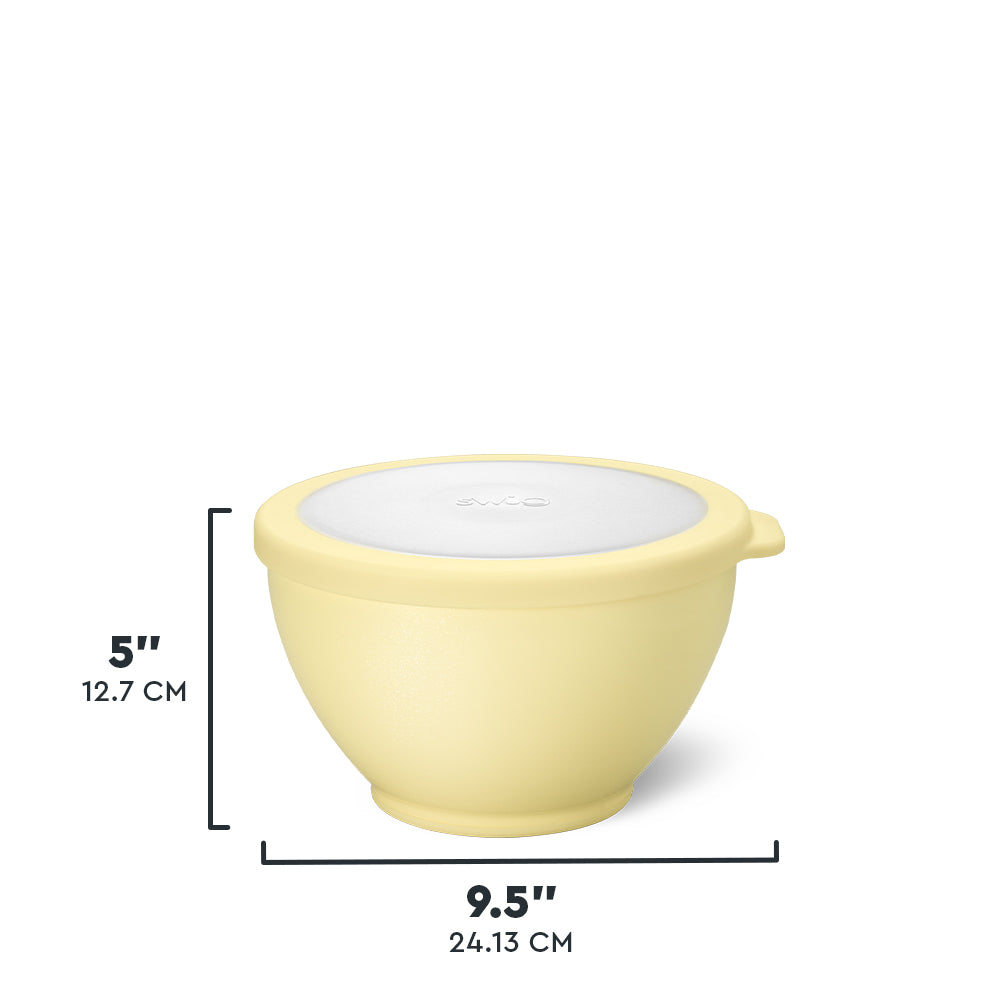 Shimmer Buttercup 60oz Lunch Bowl Set - BPA-Free, Microwave & Dishwasher Safe - Perfect for Office, School, Picnics & Meal Prep
