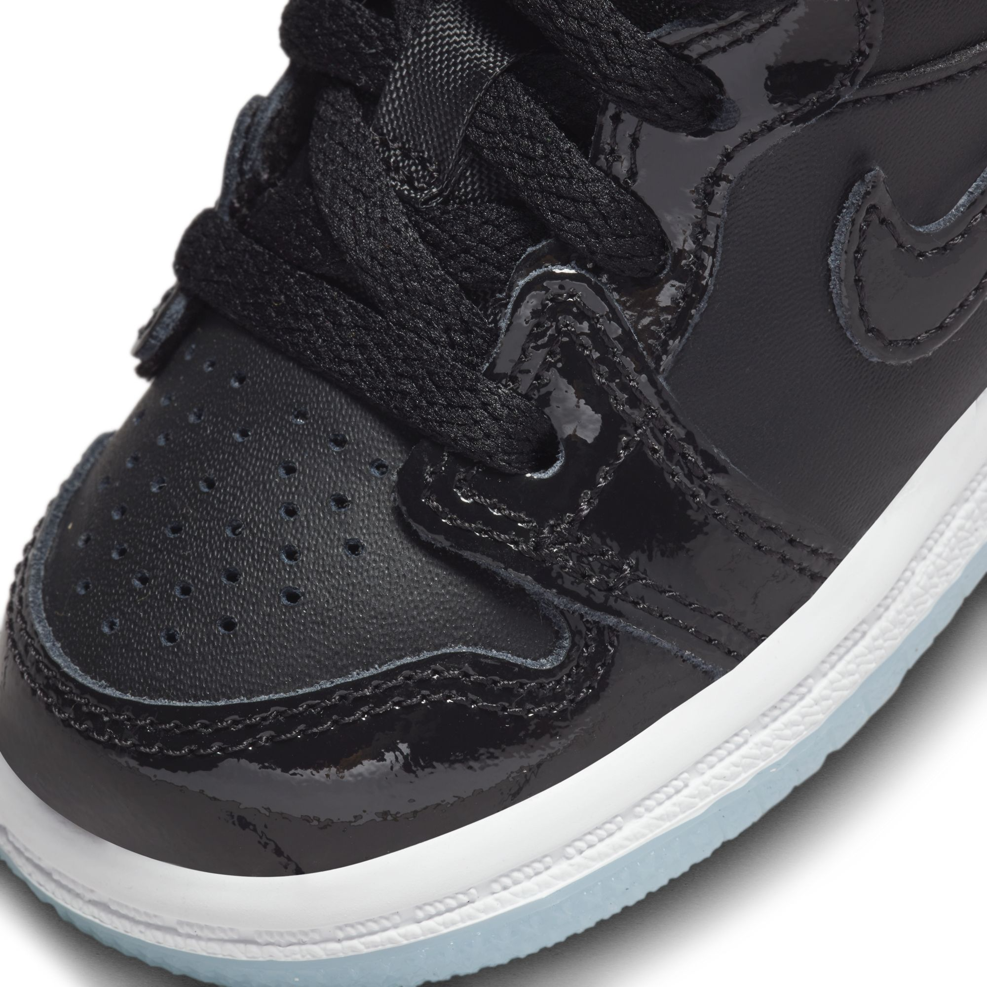 Nike Air Jordan 1 Mid SE TD Kids' Basketball Shoes - Black/Concord Blue/White | Comfortable Sneakers for Boys & Girls | Perfect for School, Sports & Casual Wear