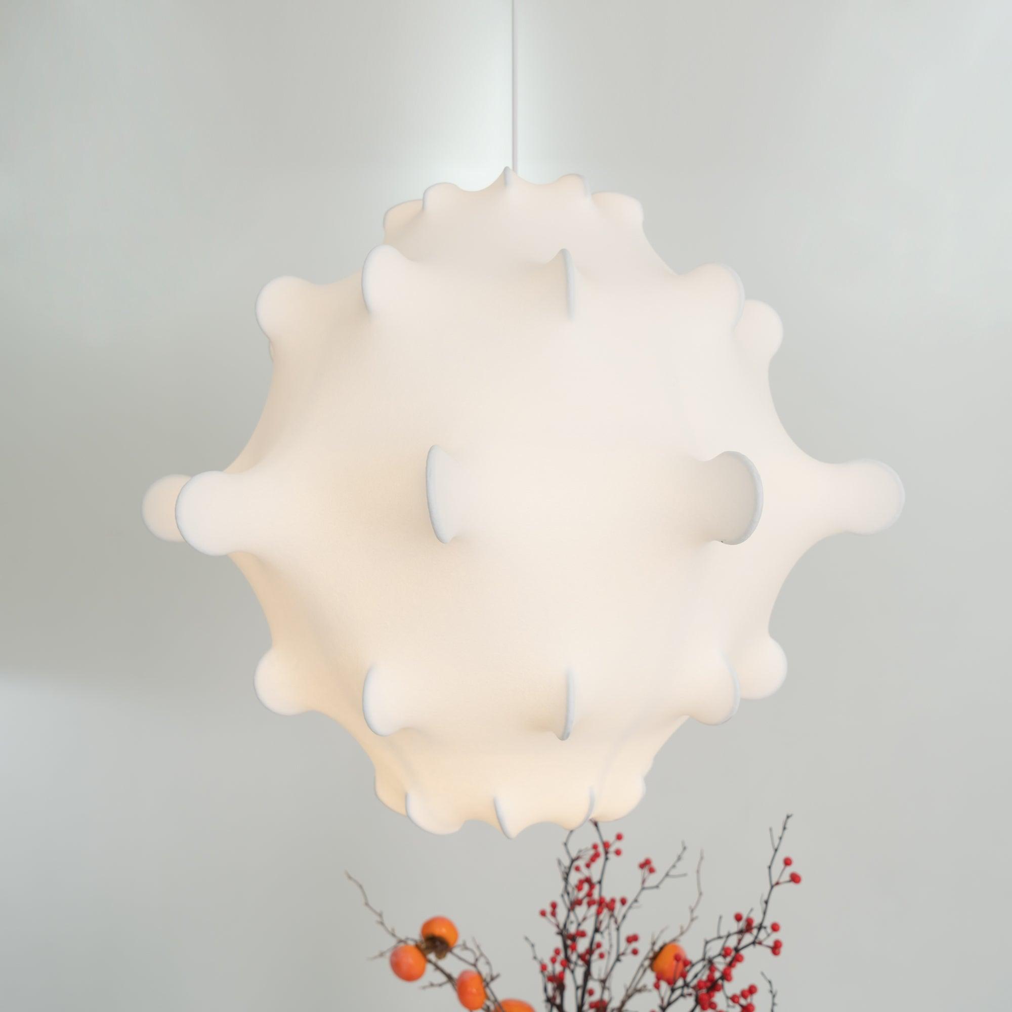 Cocoon Bloom Pendant Light - Modern Handwoven Rattan Hanging Lamp for Dining Room, Bedroom, or Living Room Decor