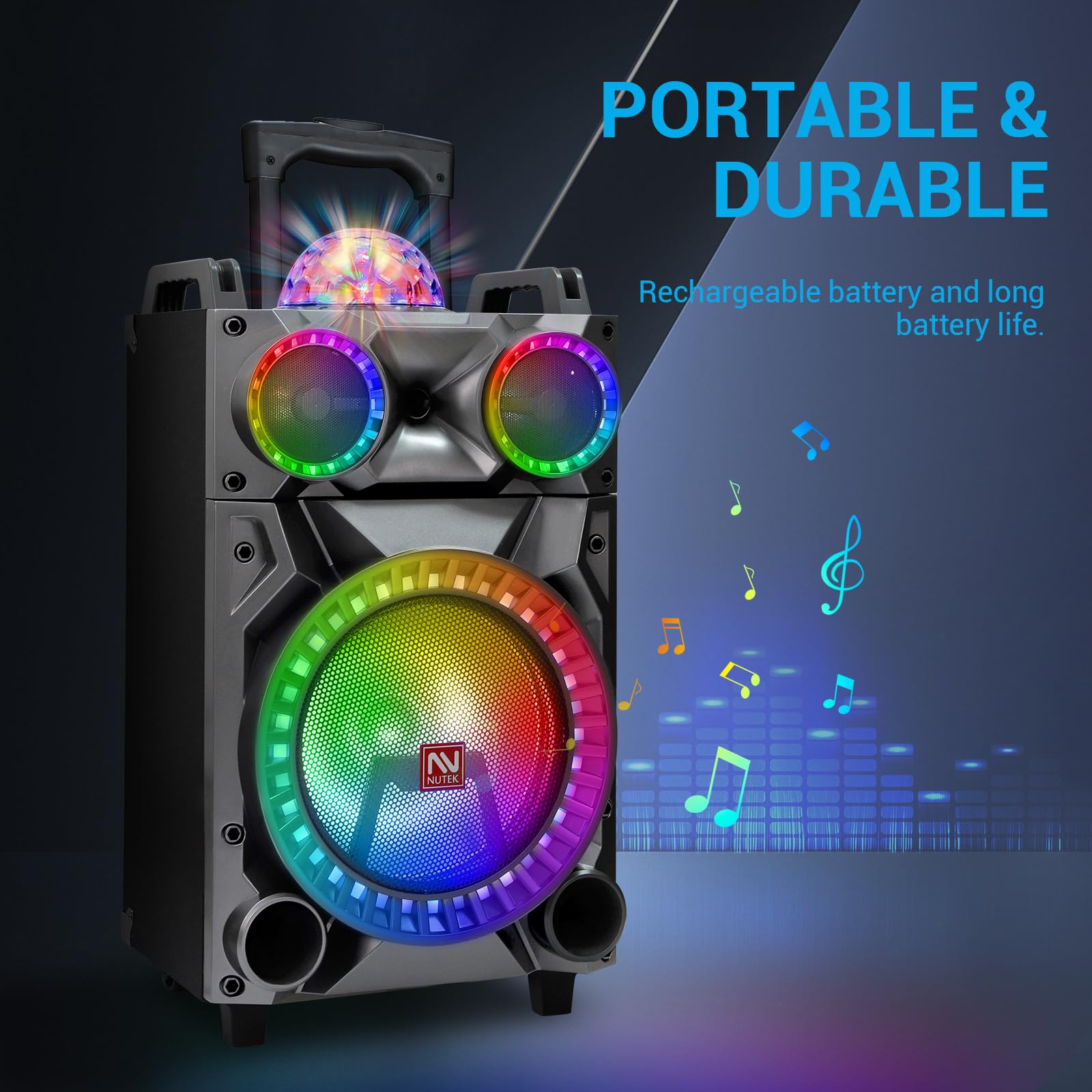 Portable Wireless Bluetooth Speaker with 12