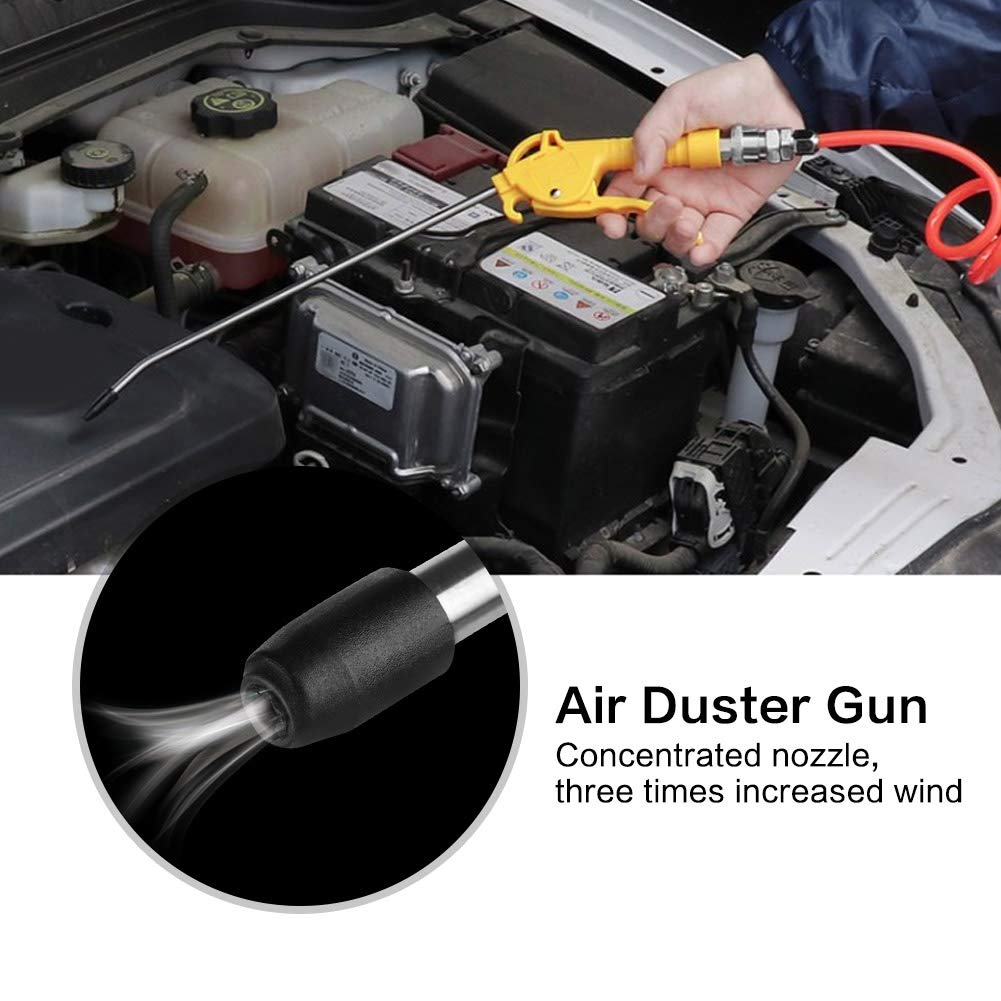 High-Pressure Air Blow Nozzle - Aluminum Alloy Pneumatic Dust Blow Gun for Home Cleaning, Workshop & DIY Projects | Perfect for Dusting, Drying & Cleaning Hard-to-Reach Areas