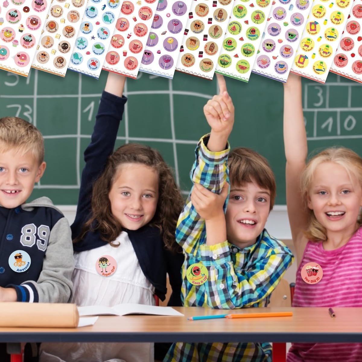 Scratch and Sniff Stickers for Kids - 24 Sheets with 12 Different Scents - Fun Reward & Motivational Stickers for Classroom, Teachers & Students - Perfect for Behavior Charts, Homework Incentives & Party Favors (360 Stickers)