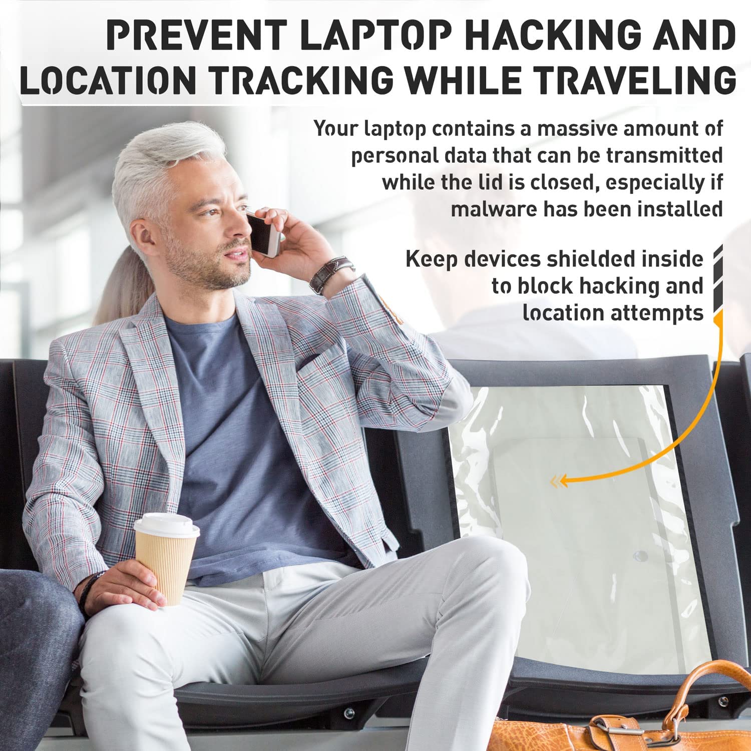 Mission Darkness Faraday Bag for Laptops - EMP Shielded Pouch for Law Enforcement, Military & Privacy Protection | Anti-Hacking, Anti-Tracking & Data Security | Perfect for Travel, Business Meetings & Secure Device Storage