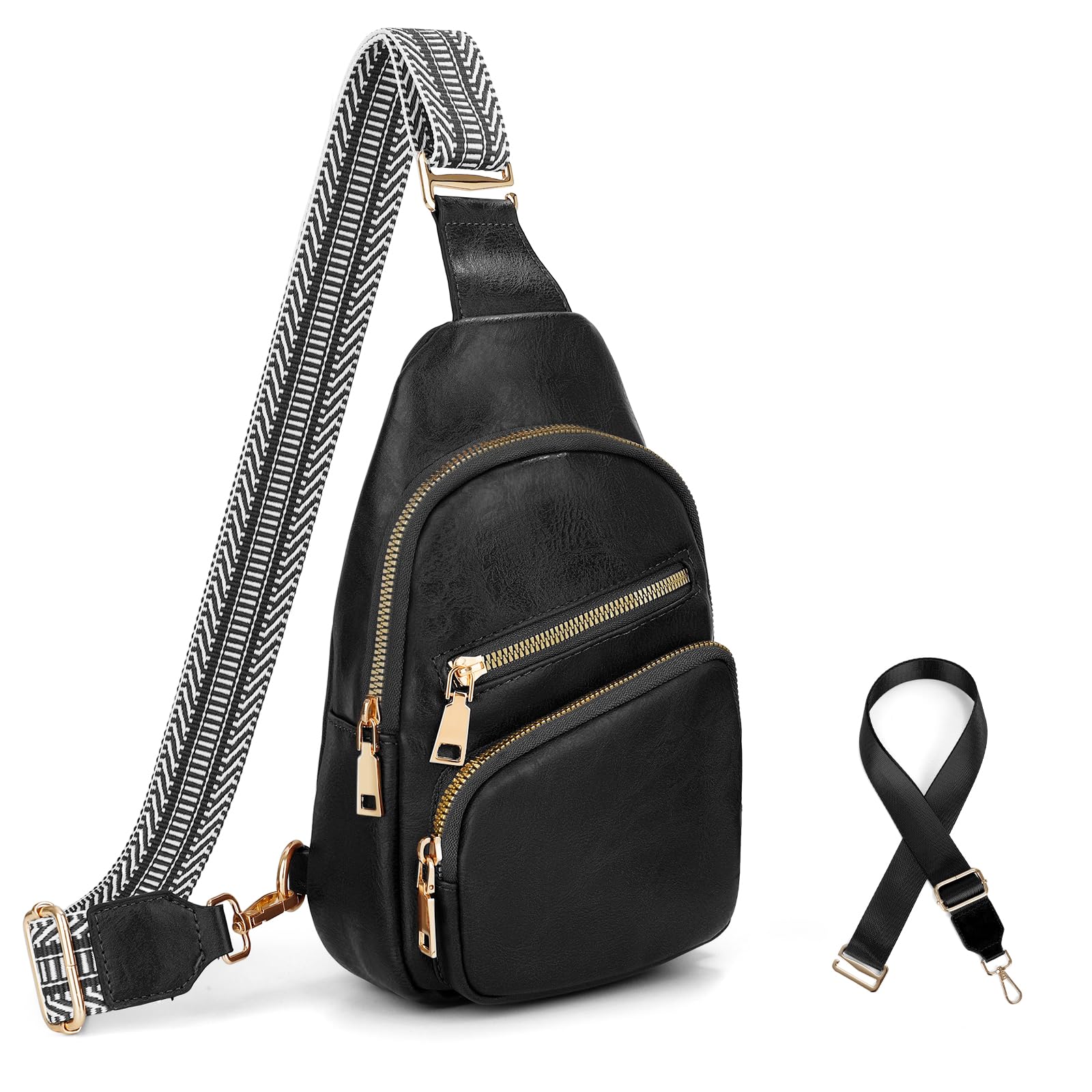 Women's PU Leather Crossbody Bag - Stylish Fanny Pack & Sling Chest Bag for Travel, Shopping, Sports | Perfect for Everyday Use, Gym, and Outdoor Adventures