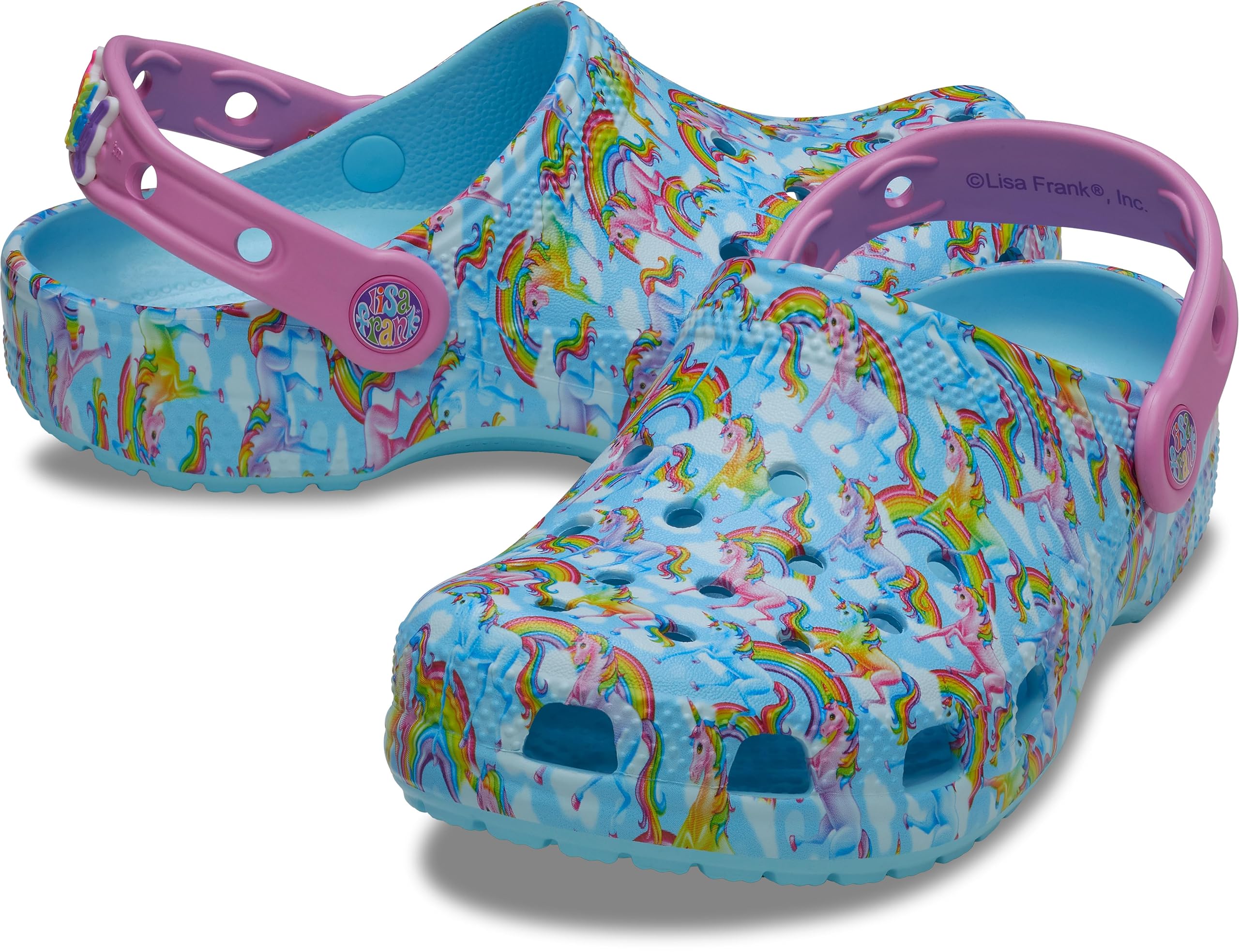 Crocs Unisex-Child Classic Lisa Frank Clogs | Kids and Toddler Water Shoes for Beach, Pool & Outdoor Play | Lightweight & Comfortable Slip-On Clogs