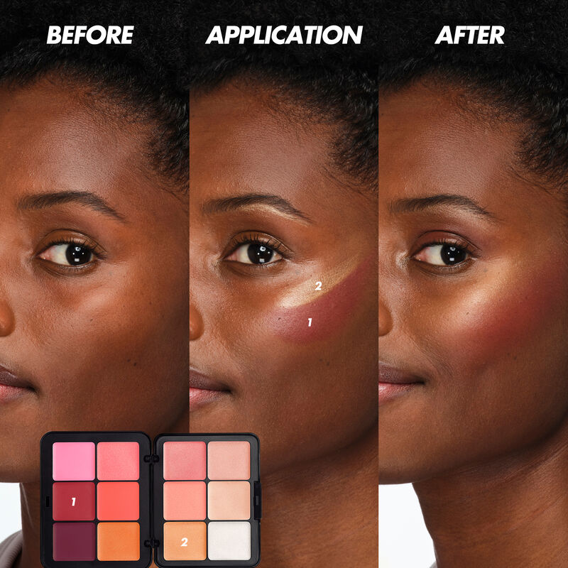 Make Up For Ever HD Skin Blush & Glow Palette - Professional High Definition Blush & Highlighter Set for Flawless Makeup | Perfect for Daily Wear, Photo Shoots & Special Occasions