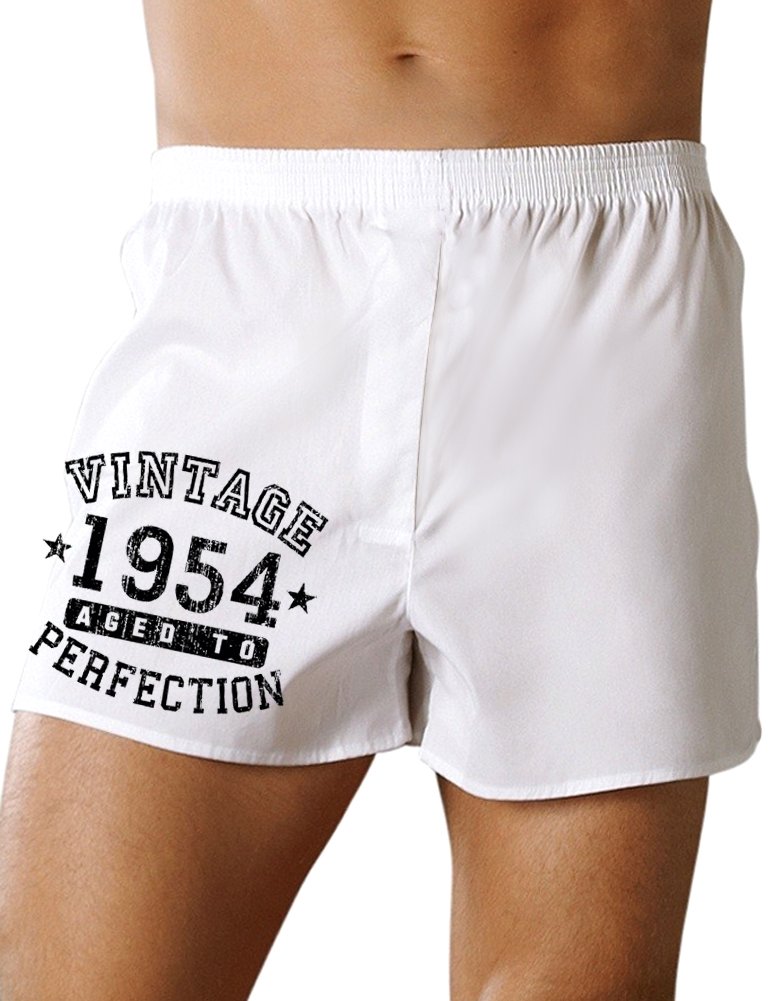 TooLoud 1954 Vintage Birth Year Boxer Shorts - Retro Cotton Underwear for Men - Perfect Birthday Gift & Nostalgic Fashion Statement