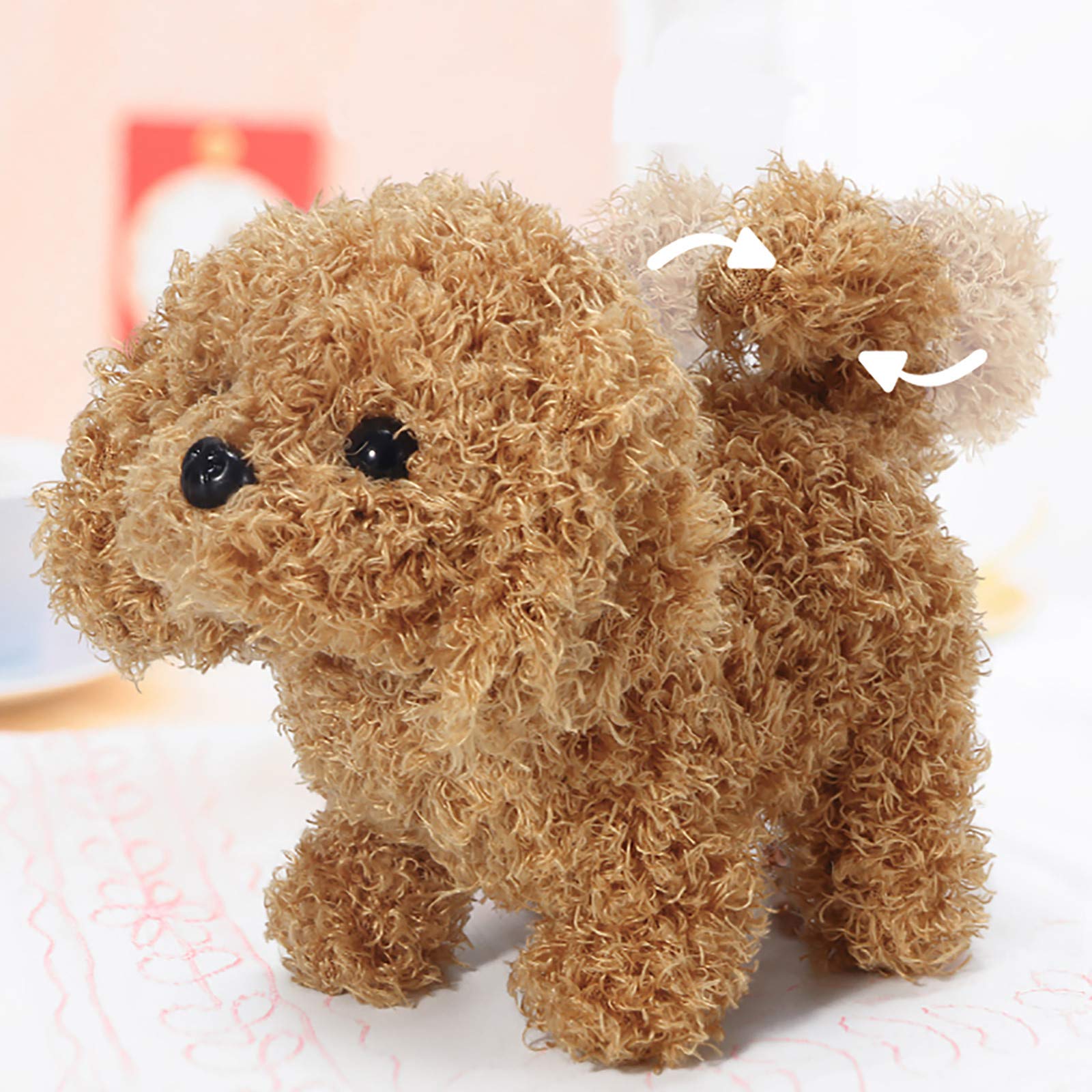 Smart Interactive Plush Robot Dog Toy - Walking, Barking, Tail Wagging Electronic Pet Companion for Kids (Teddy) | Perfect Christmas Gift, Birthday Present & Interactive Play for Children | Ideal for Home Play, Learning Companionship & Emotional Support
