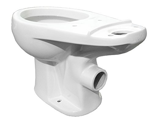 2-Piece Rear Outlet P-Trap Round Toilet Kit - White Ceramic American Standard Design | Perfect for Small Bathrooms, Powder Rooms & Space-Saving Installations