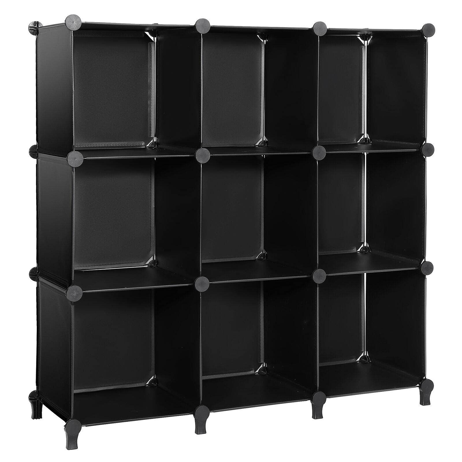 VioliytyC 9-Cube Closet Organizer Storage Shelves - DIY Cabinet Book Shelf for Bedroom, Living Room & Office - Space Saving Closet Storage Solution for Clothes, Shoes & Home Organization
