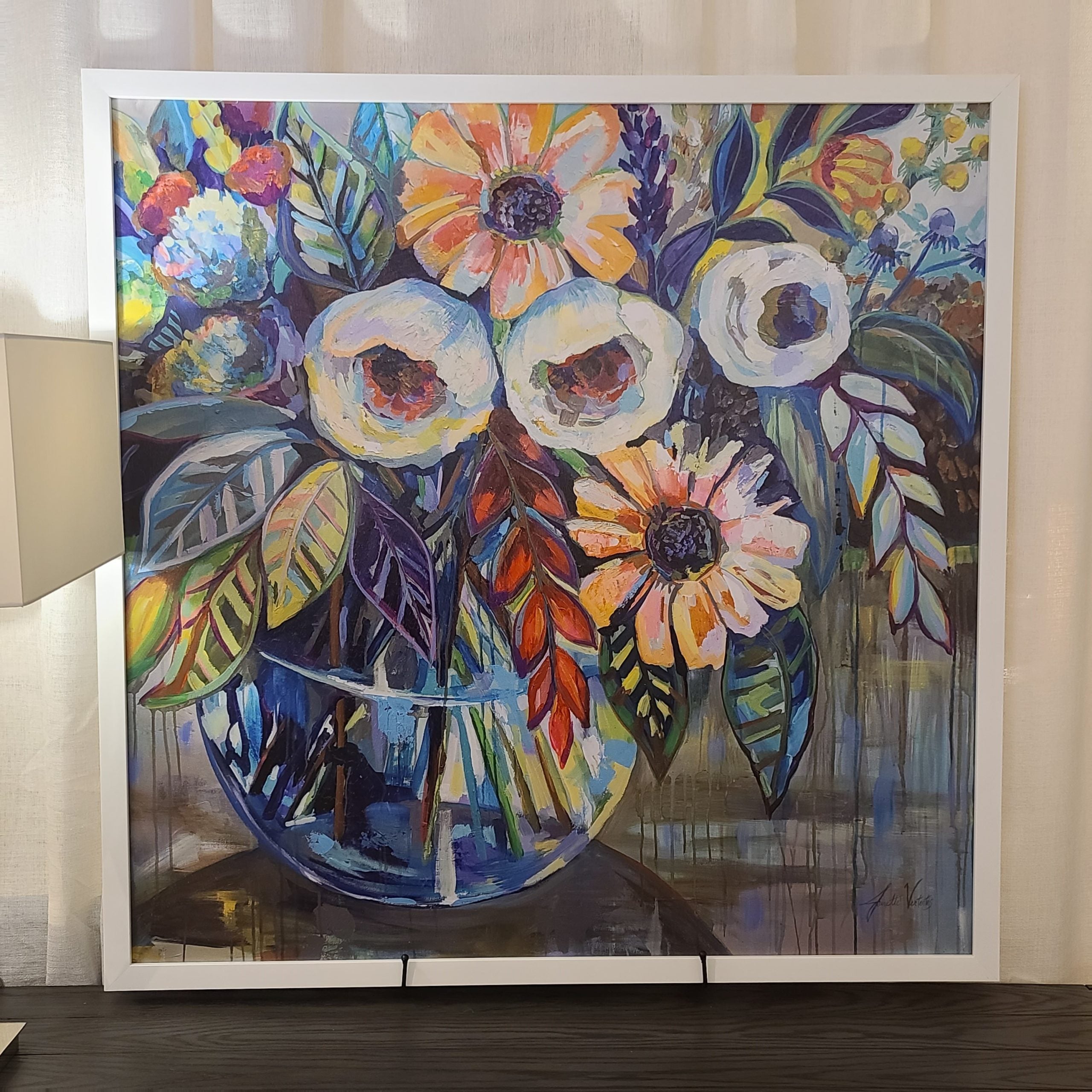 Beautiful Floral Arrangement in Elegant Vase - 57% Off Floor Sample - Perfect for Home Decor, Weddings & Special Events