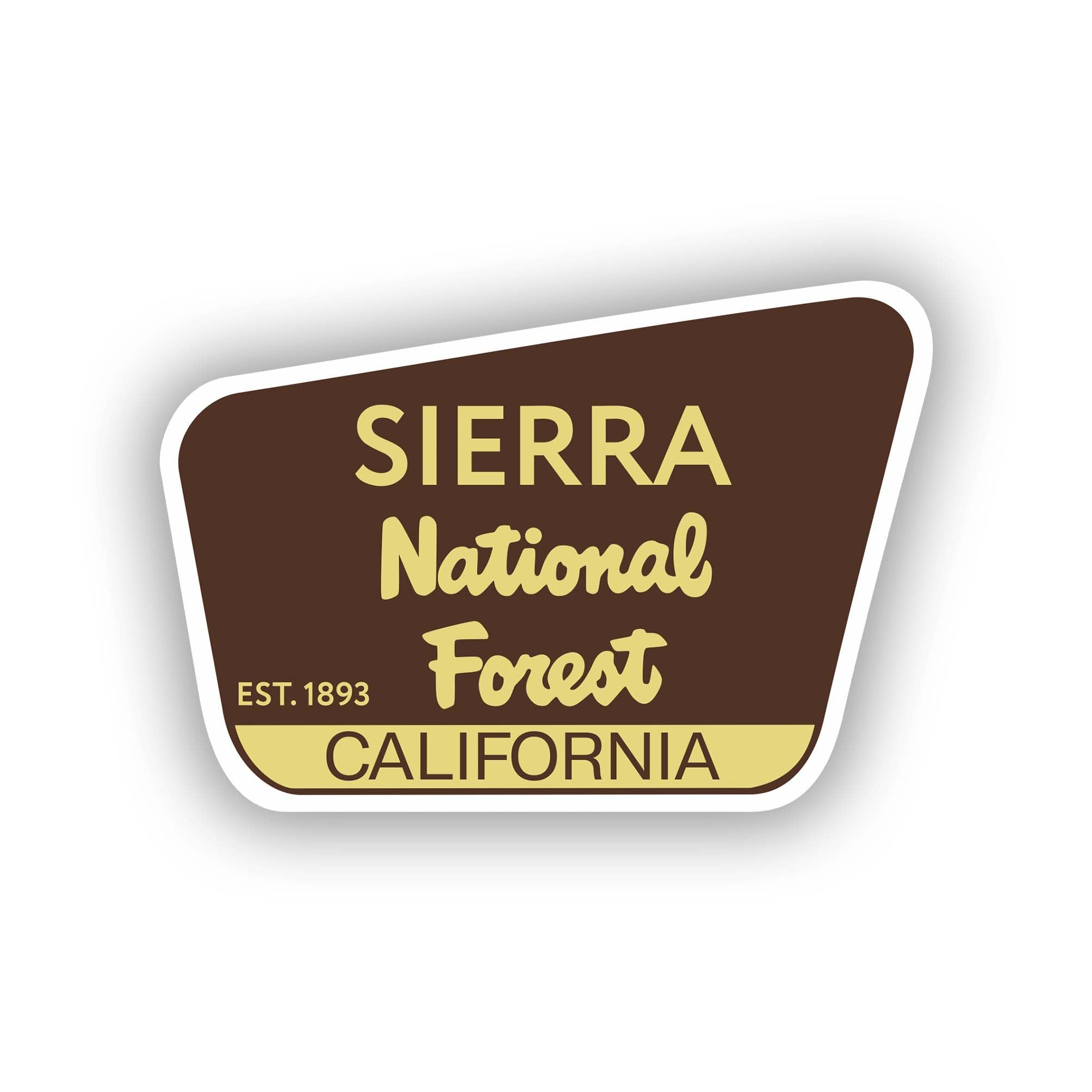 Sierra National Forest Park Sticker - 5 Inch Decal for Car, Bumper, Window, Laptop - Perfect for Outdoor Enthusiasts, Camping & Travel Decor