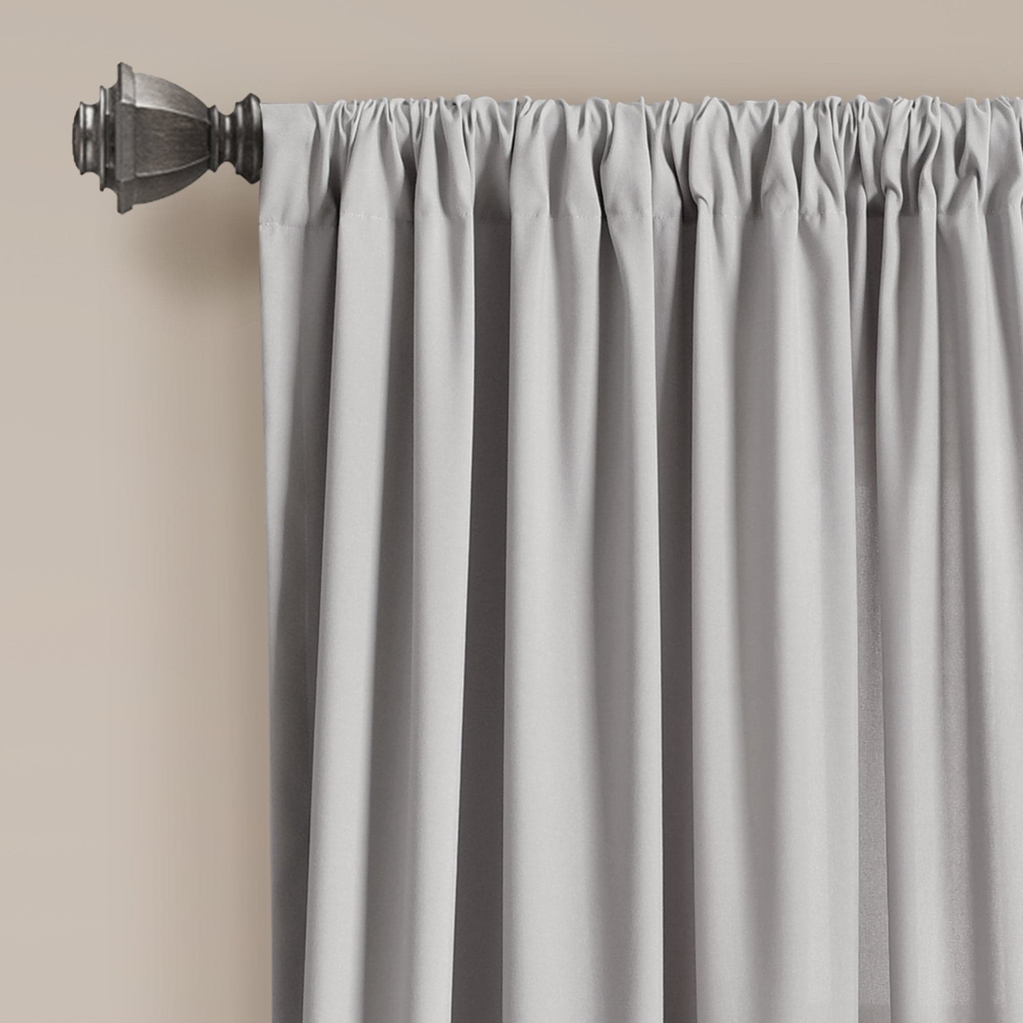 Allison Ruffled Window Curtain Panels Set - Elegant Sheer Voile Drapes for Living Room, Bedroom & Nursery - Light Filtering Privacy Curtains with Floral Lace Trim (Set of 2 Panels)