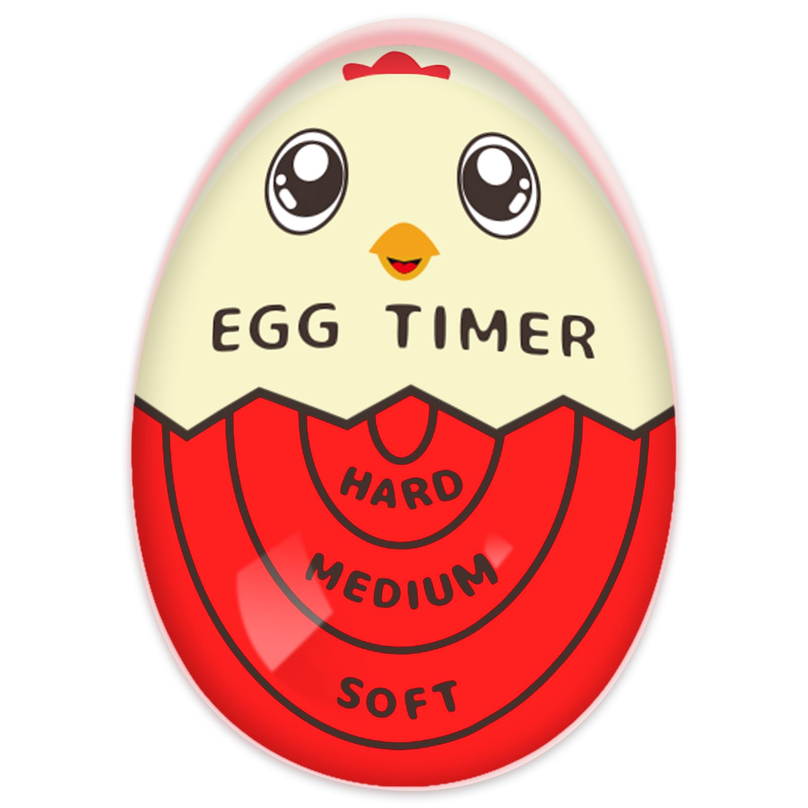 Lasubst Color Changing Egg Timer for Perfectly Boiled Eggs - Red - Kitchen Gadget for Cooking, Breakfast & Meal Prep