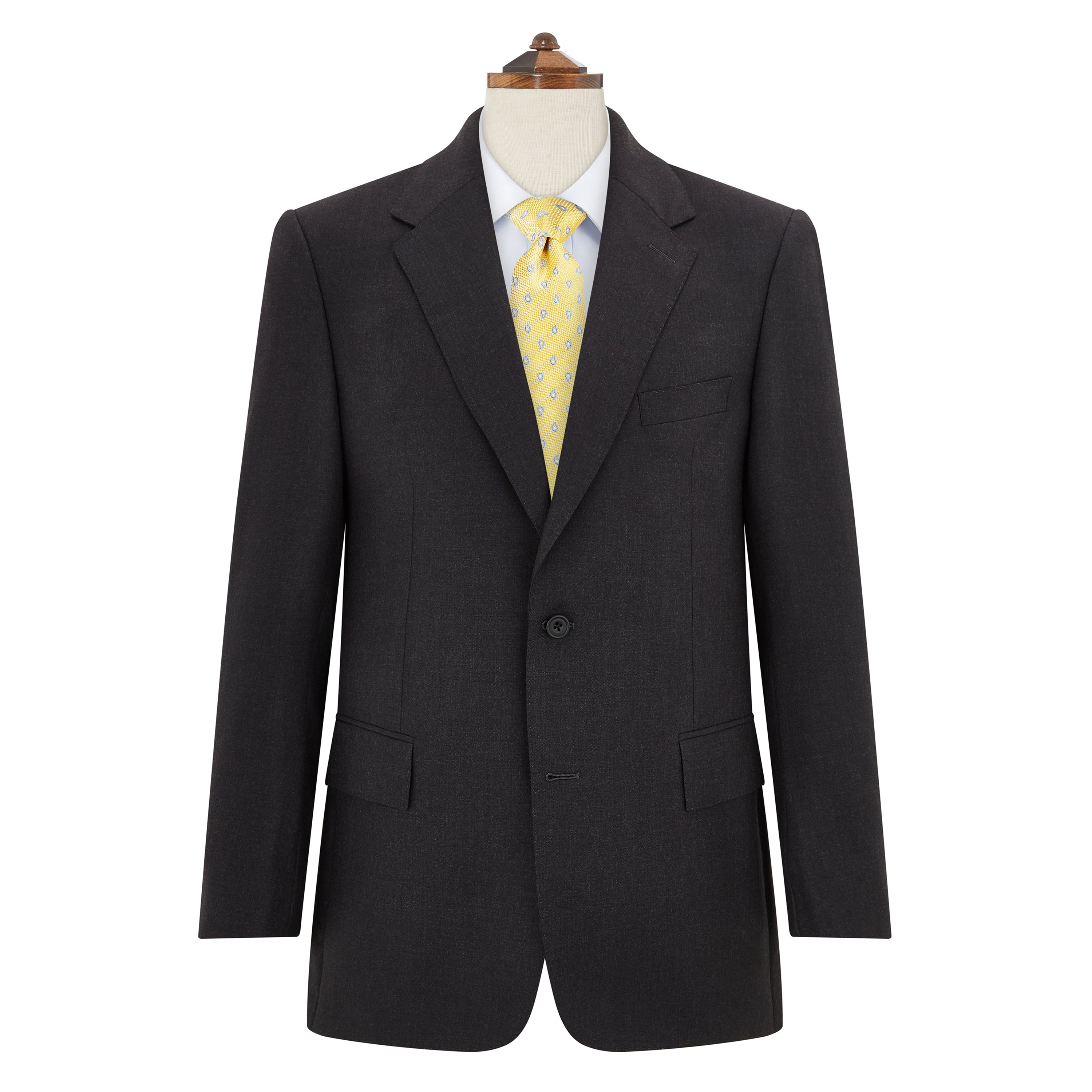 Kensington Charcoal Suit for Men - Premium Wool Business Suit with Pick and Pick Weave | Perfect for Weddings, Office Meetings & Formal Events
