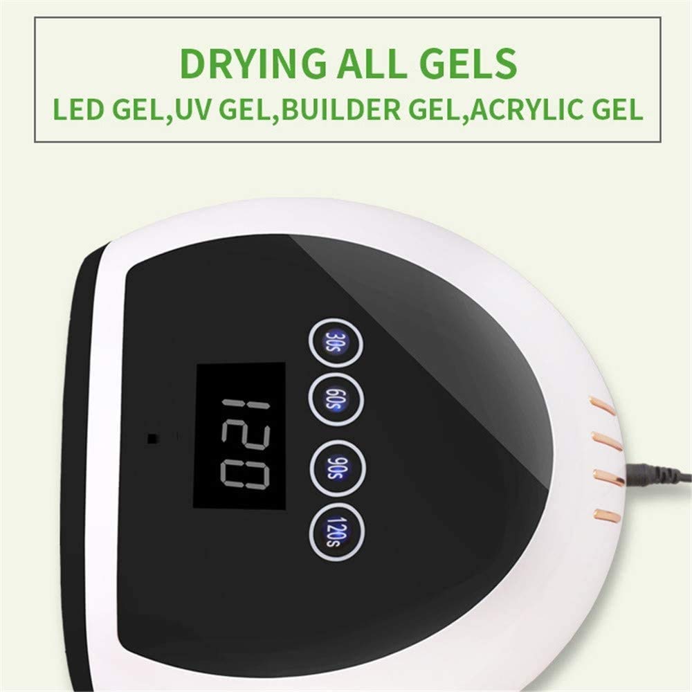 96W UV LED Nail Lamp with Auto Sensor & LCD Touch Screen - 4 Timer Settings Professional Gel Polish Dryer for Salon & Home Use - Perfect for Manicures, Pedicures & DIY Nail Art