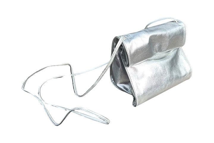 Premium Metallic Silver Padron Pepper Bag - Stylish & Durable for Groceries, Shopping, and Travel
