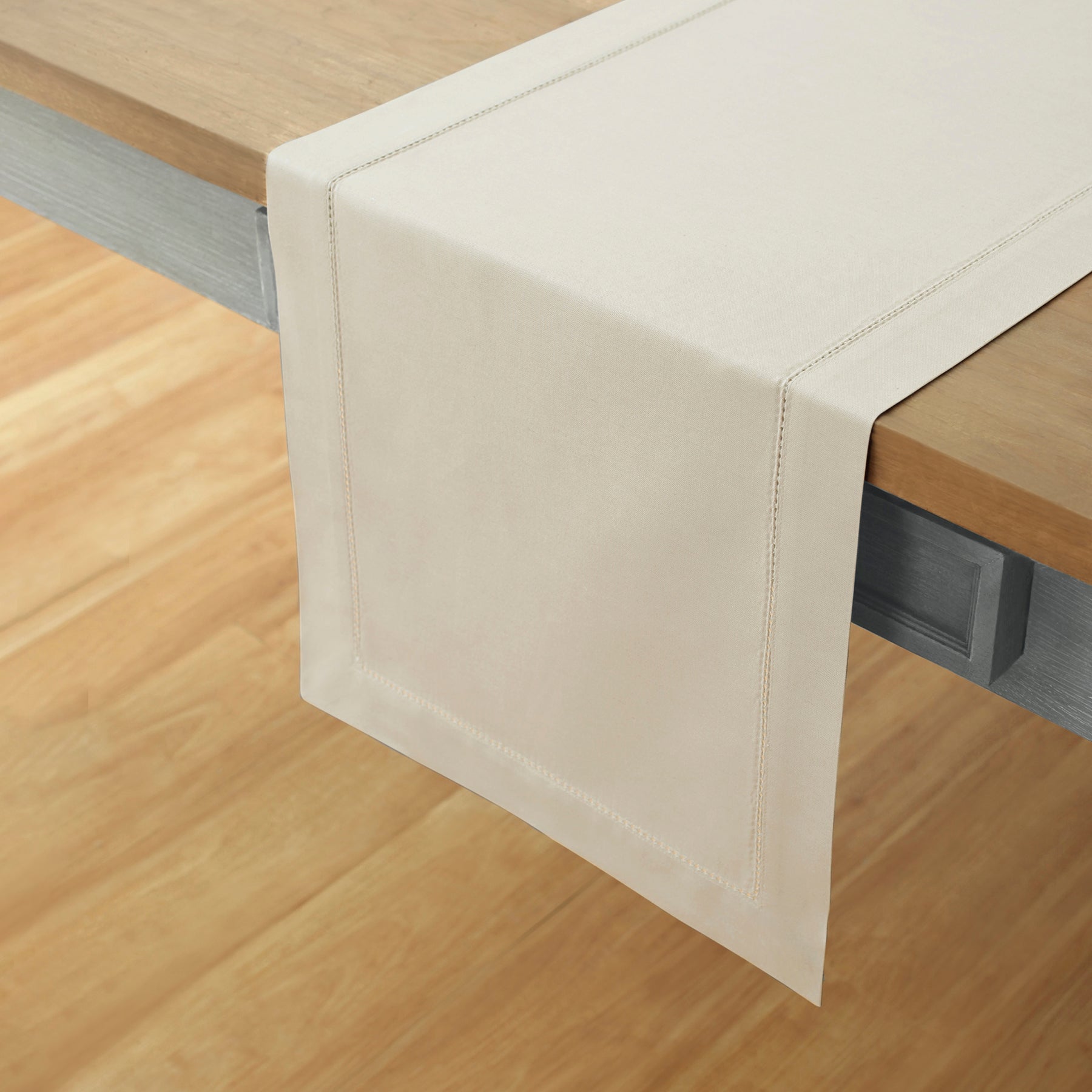 Premium Cotton Linen Hemstitch Table Runner - Elegant Dining Table Decor for Weddings, Parties & Home Decor - 60