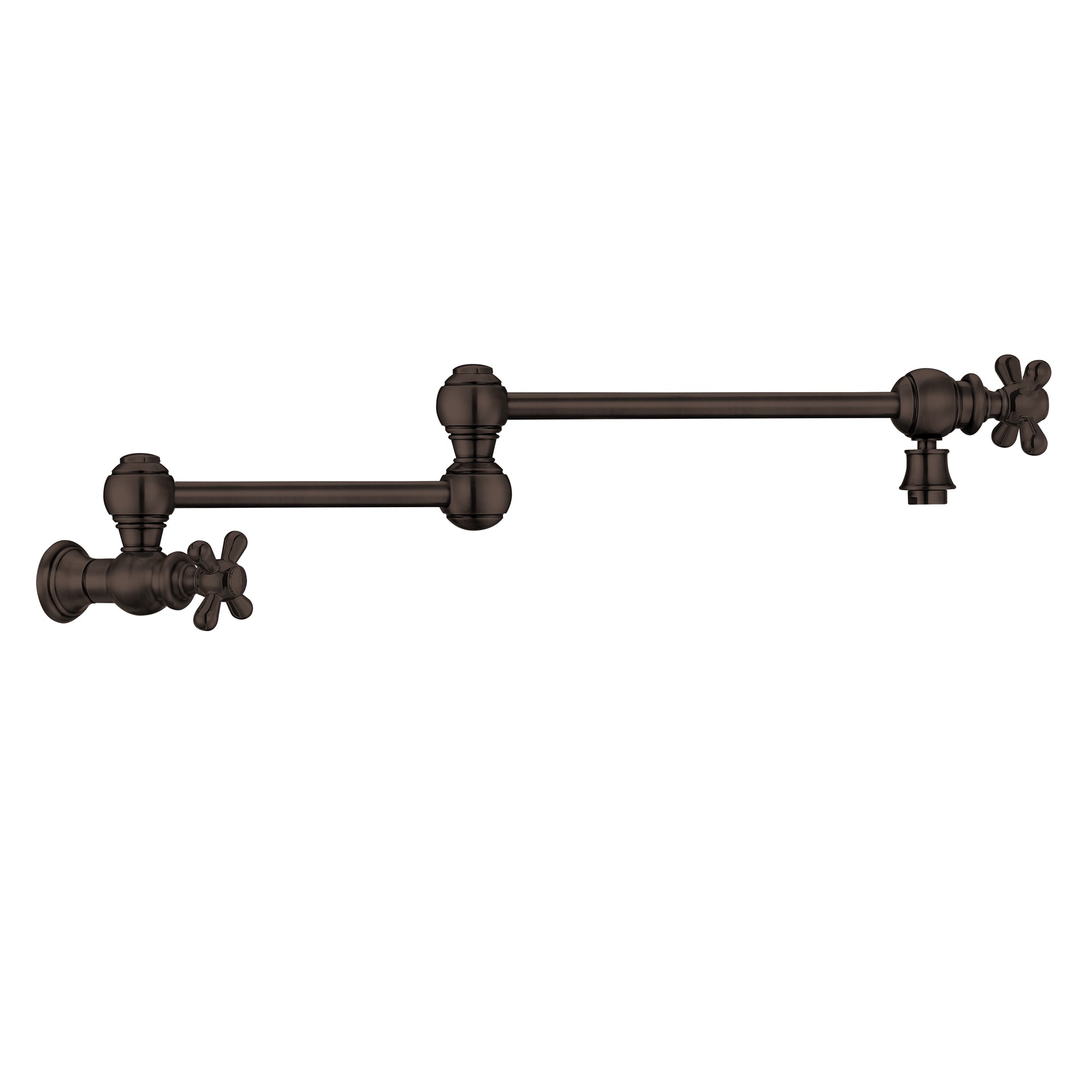 **Vintage III Plus Wall Mount Retractable Swing Spout Pot Filler with Cross Handles - Premium Kitchen Faucet for Easy Cooking & Filling Pots (Ideal for Home Chefs & Busy Kitchens)**