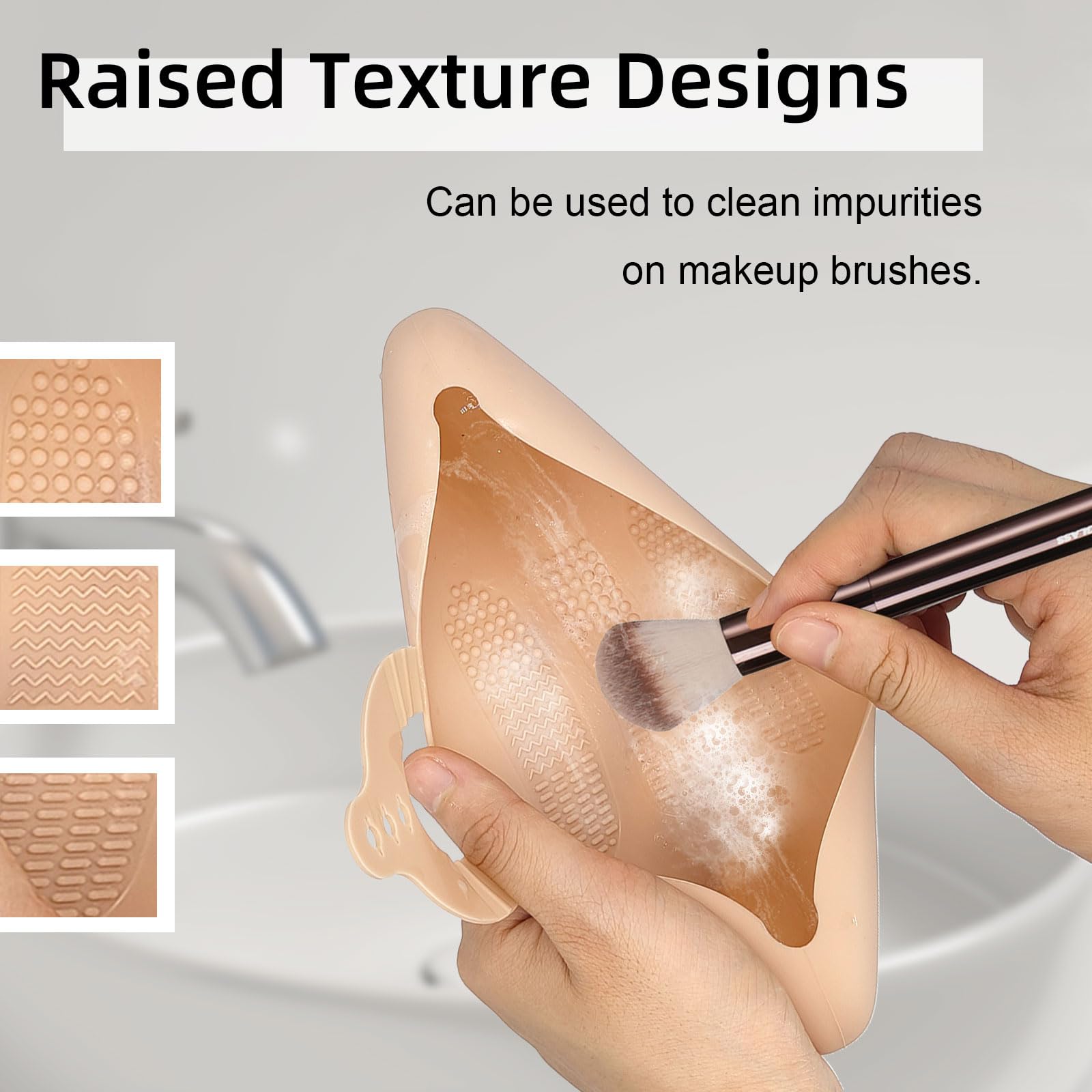Premium Silicone Travel Makeup Brush Holder - Waterproof Snap-on Cosmetic Organizer with 3 Adjustable Sizes | Portable Makeup Brush Bag for Women | Perfect for Travel, Gym & Daily Beauty Routine
