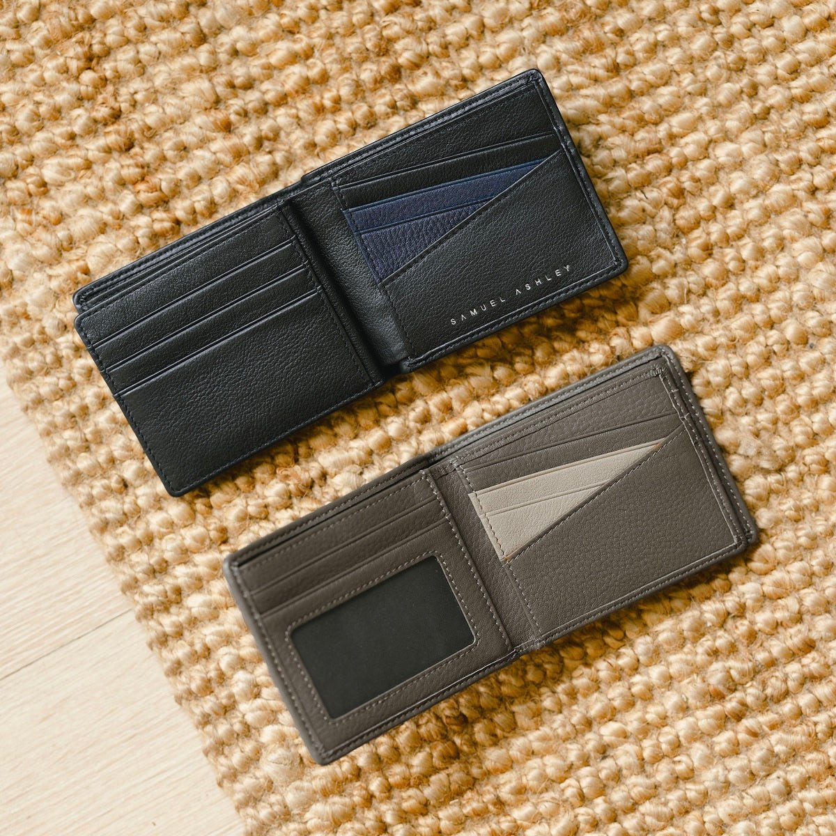 Premium Grayson Leather RFID Blocking Bi-Fold Wallet for Men - Slim & Stylish with Extra Flap - Perfect for Travel, Business & Everyday Use