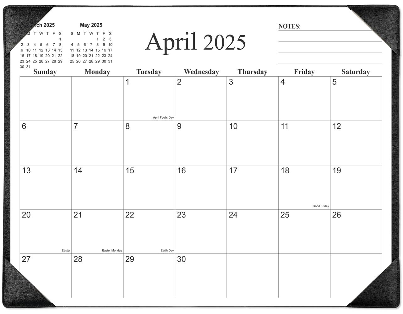 2025-2026 Large Desk Calendar with Desktop Mat - 15 Month Planner from April 2025 to June 2026 - 22