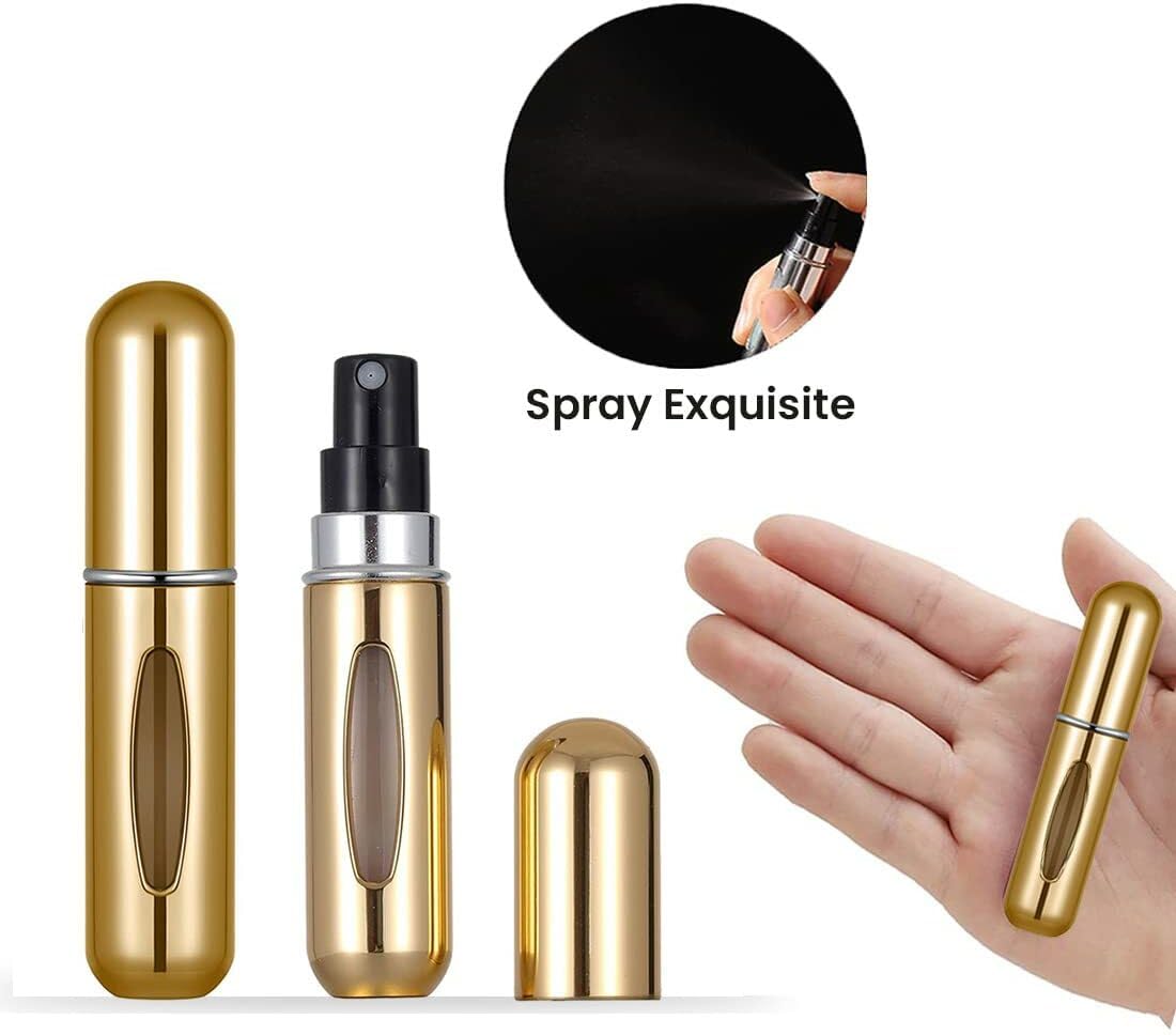 Tringdown Refillable Travel Perfume Bottles - Portable Empty Perfume Spray for Women & Men, Leak-Proof Mini Perfume Atomizer (6 Colors) - Perfect for Gym, Travel & On-the-Go Fragrance Touch Ups
