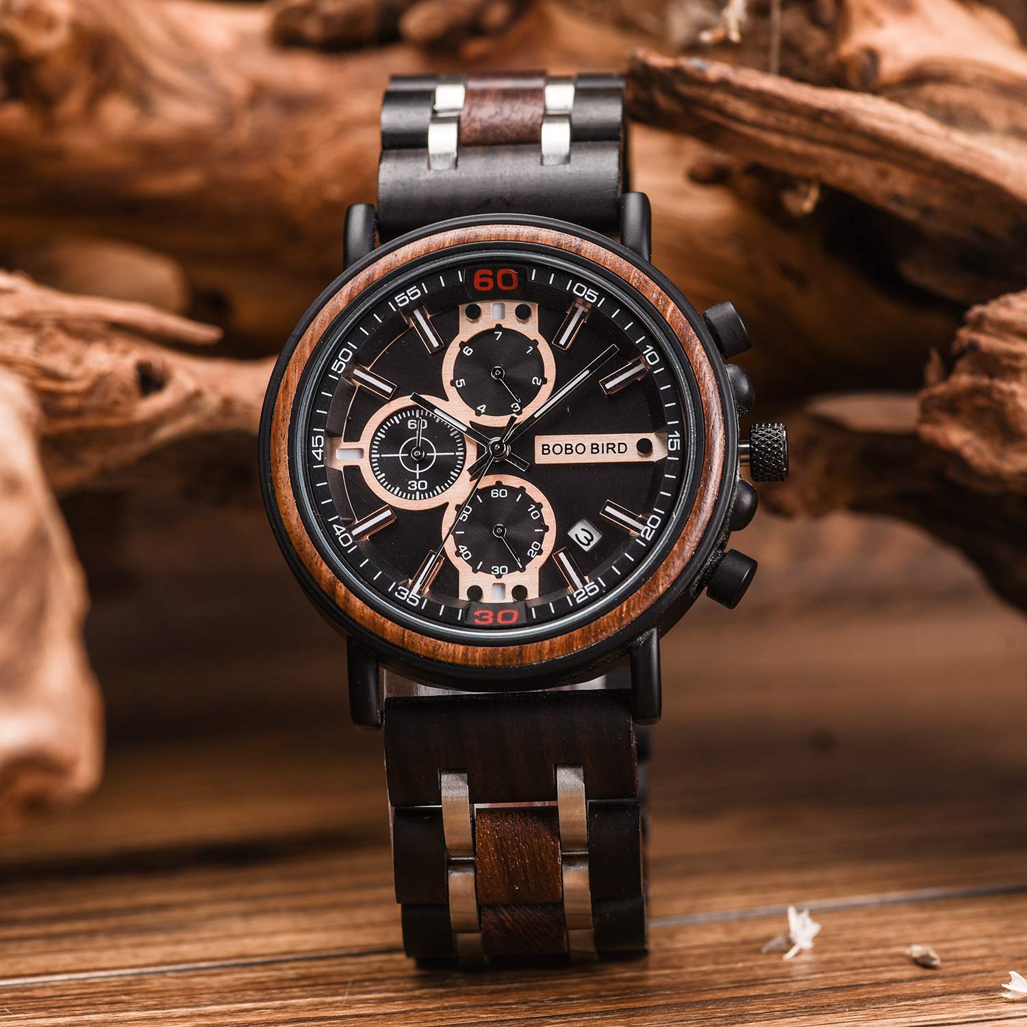 Personalized Engraved Wood Watch for Men - Custom Wooden Watch Gift for Husband, Boyfriend - Birthday, Anniversary Present - Perfect for Casual Wear, Outdoor Activities & Special Occasions