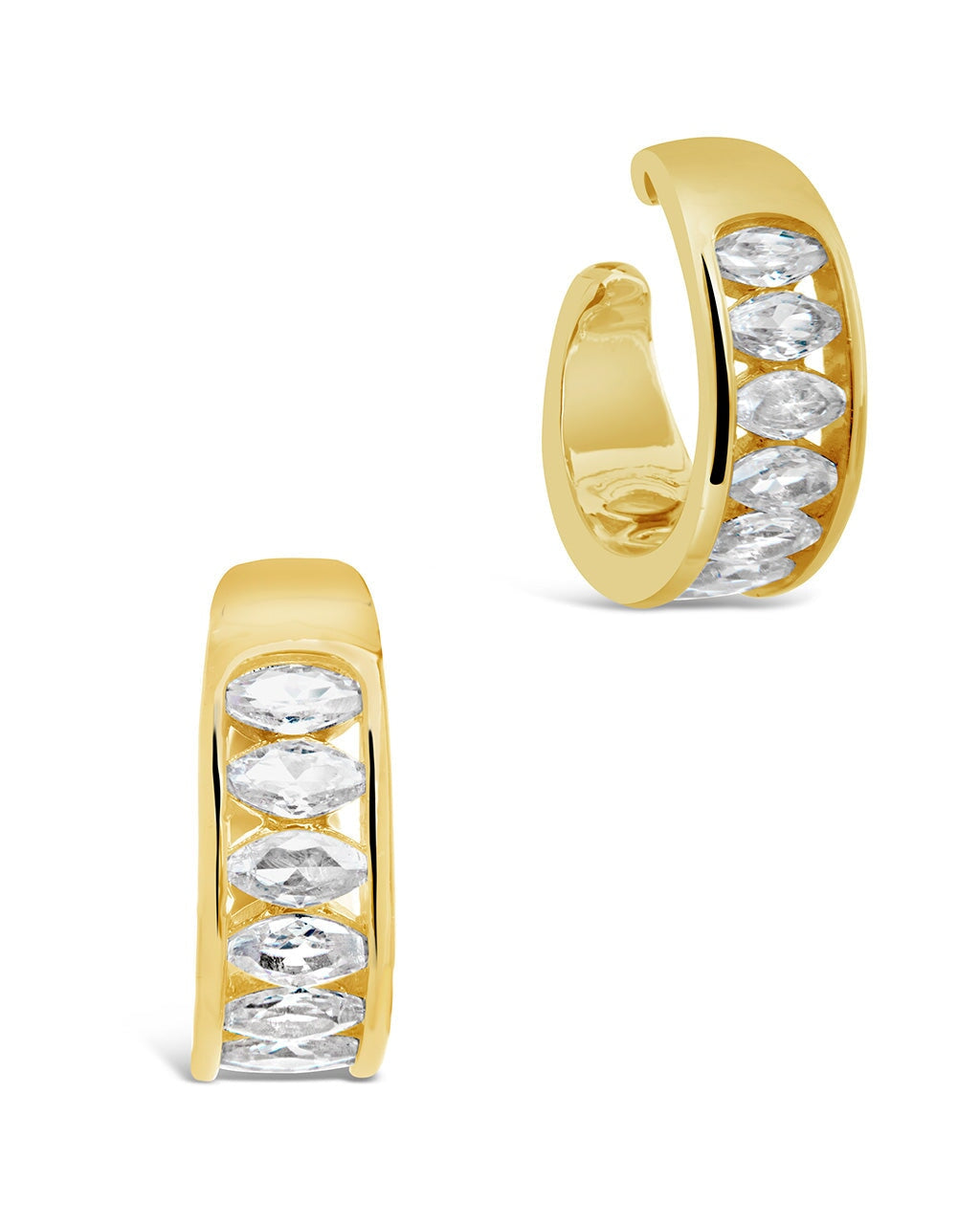 Mira CZ Ear Cuff Set - Trendy Non-Piercing Clip On Earrings for Women, Girls | Perfect for Parties, Weddings & Everyday Wear