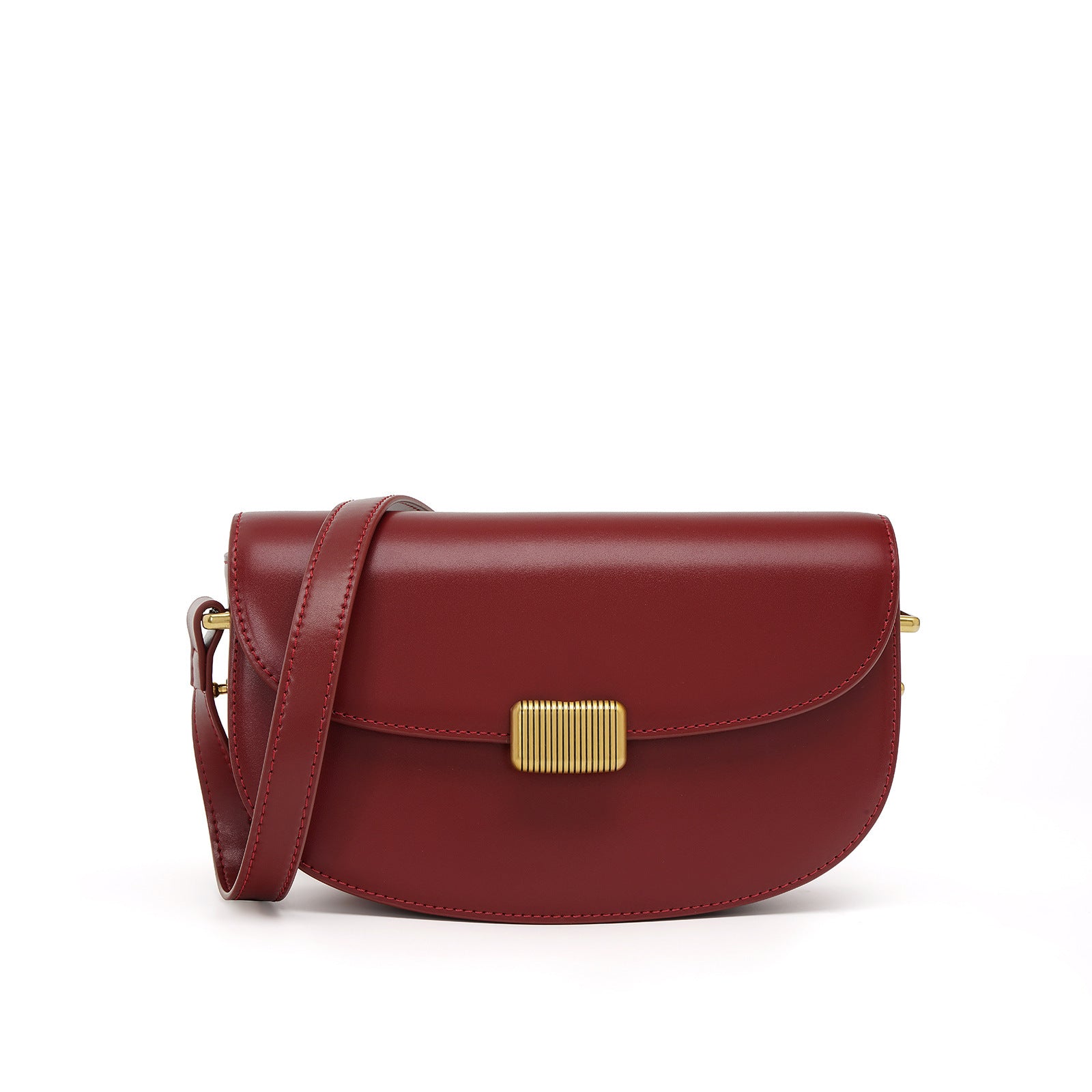 Genuine Leather Crossbody Saddle Bag for Women - Stylish Underarm Shoulder Bag for Daily Use, Travel & Outdoor Activities