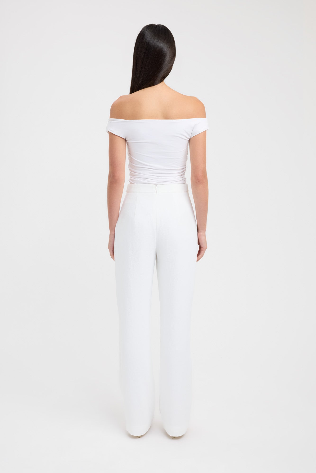 Ariel Pants for Women - Natural White High Waisted Comfortable Casual Trousers | Perfect for Office, Travel and Everyday Wear