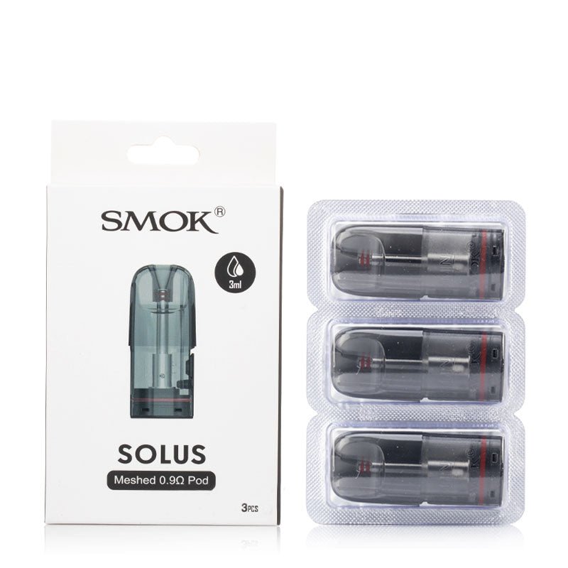 SMOK Solus Replacement Pods (3 Pack) - Compatible with SMOK Solus Kit - Refillable Vape Pods for Smooth & Flavorful Vaping - Perfect for On-the-Go Use & Travel